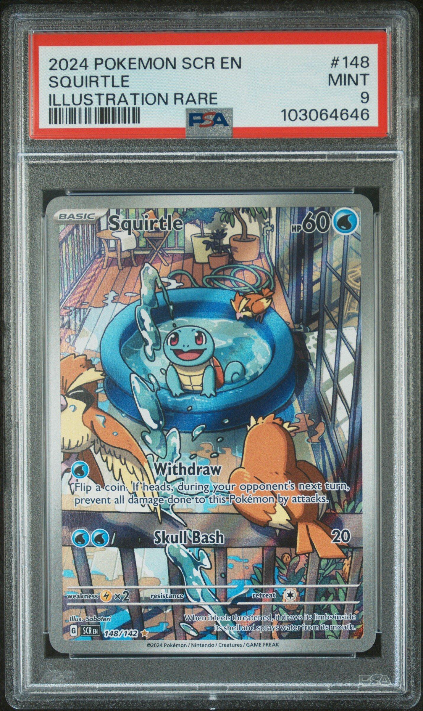 rare squirtle card - 170/165 (sv2a) Art Water Rarity The most expensive and rare