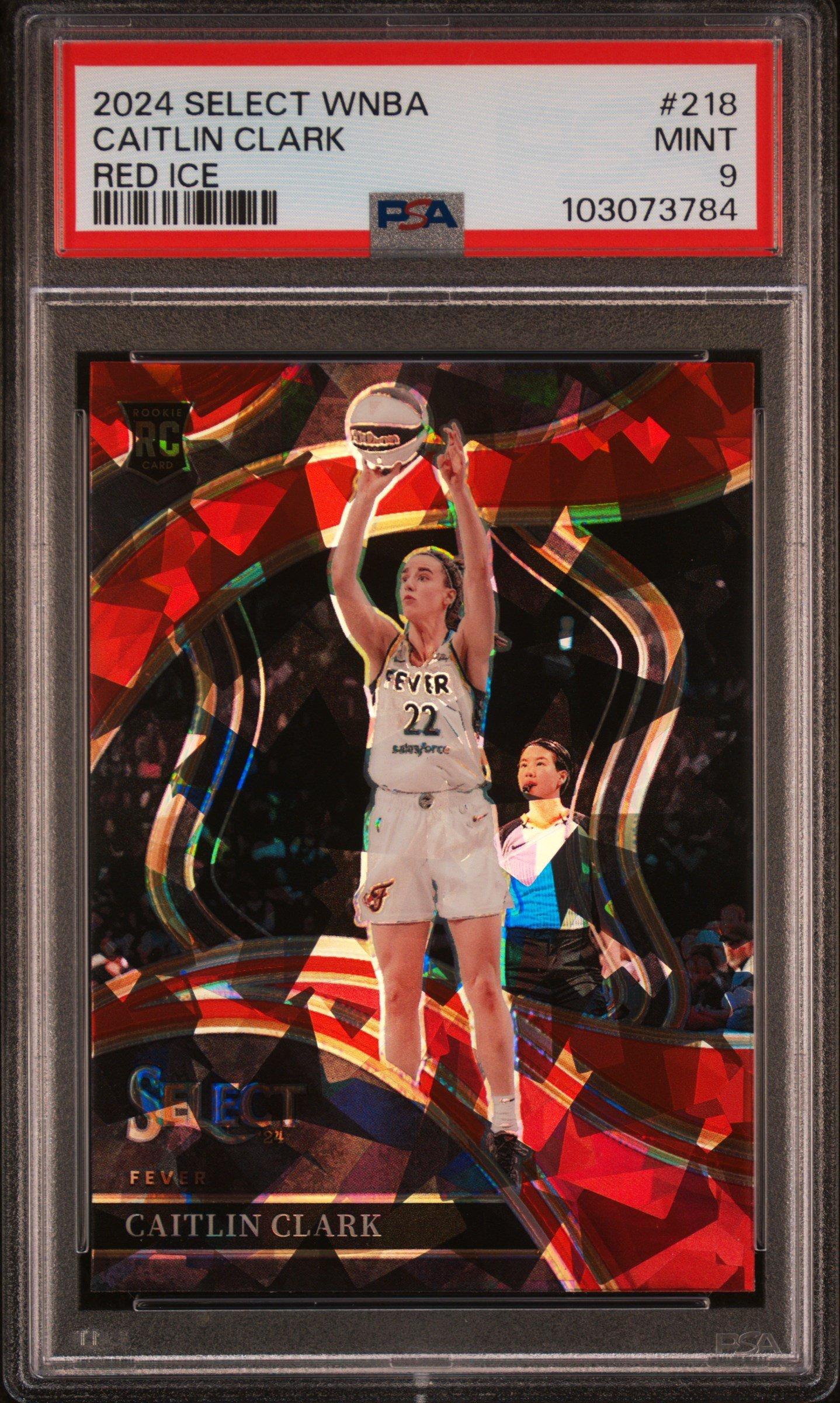 2024 Panini Select Wnba 218 Caitlin Clark Red Ice PSA 9