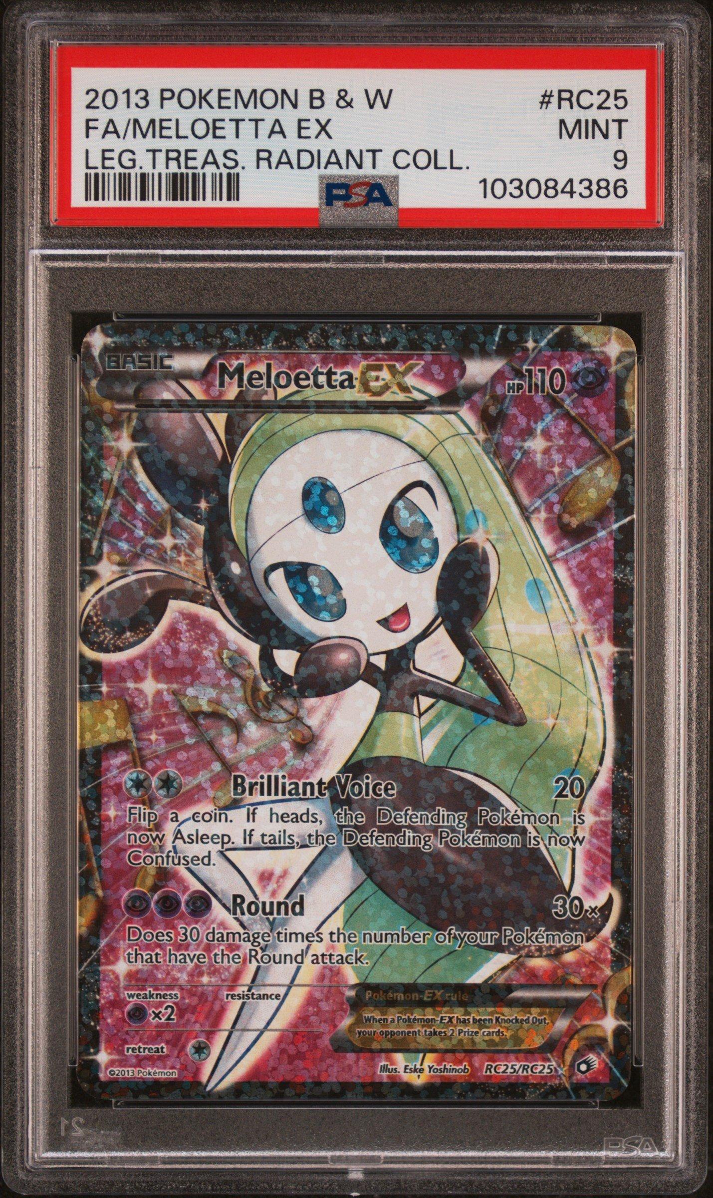 2013 Pokemon Black & White Legendary Treasures Radiant Collection Rc25 Full Art/meloetta Ex PSA