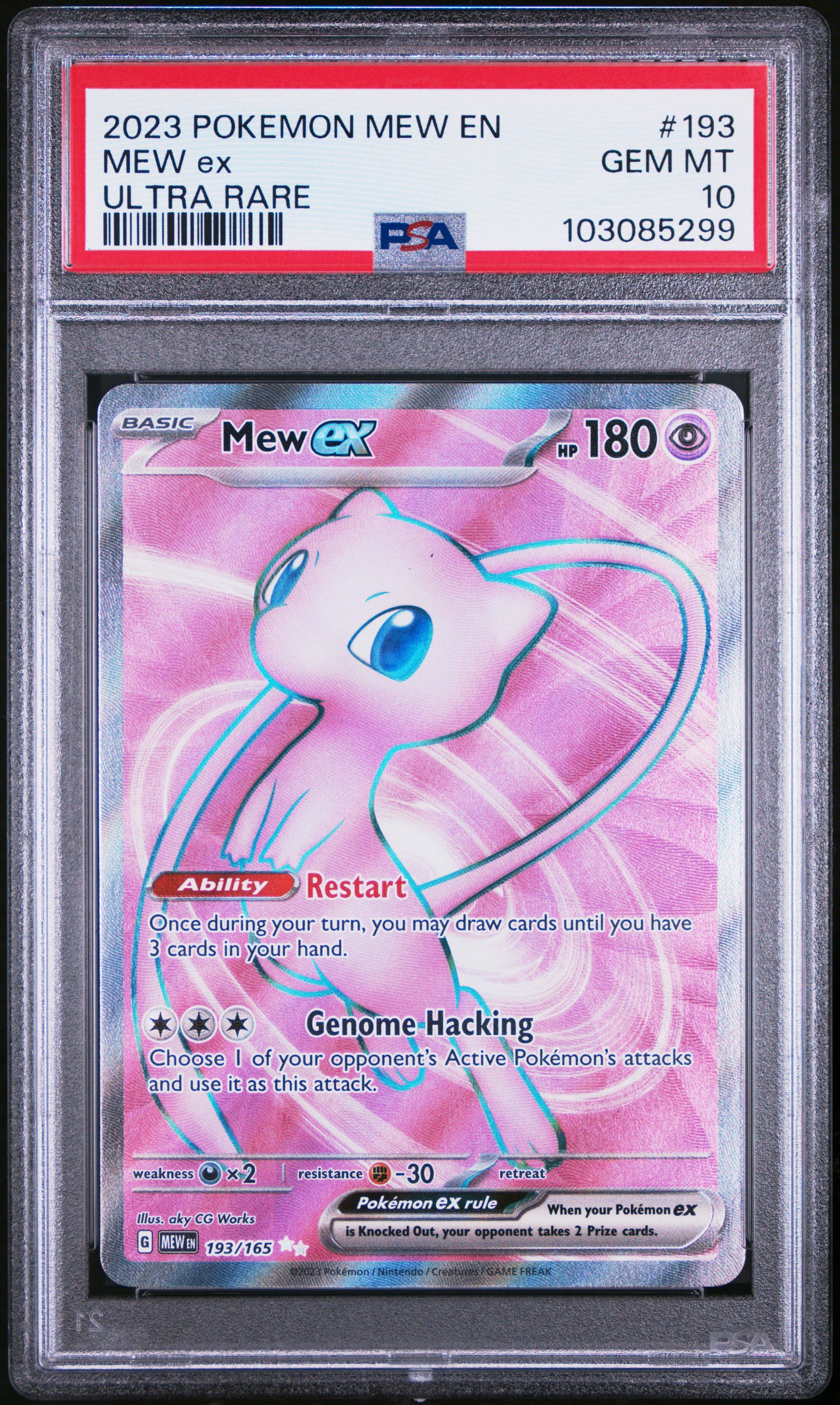 2023 Pokemon Mew En-151 193 Mew Ex Ultra Rare PSA 10 Graded Card