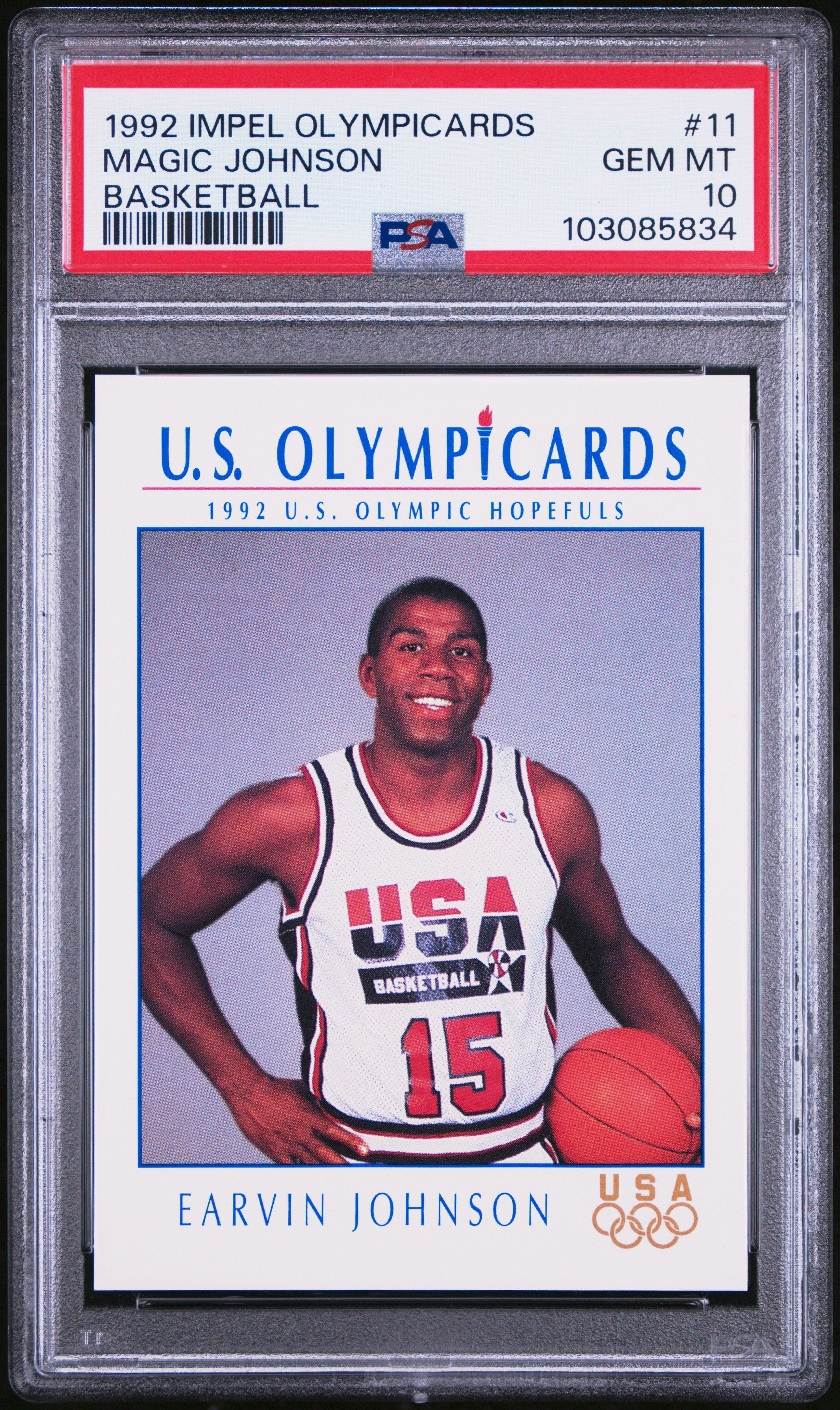 1992 Impel Olympicards 11 Magic Johnson Basketball PSA 10