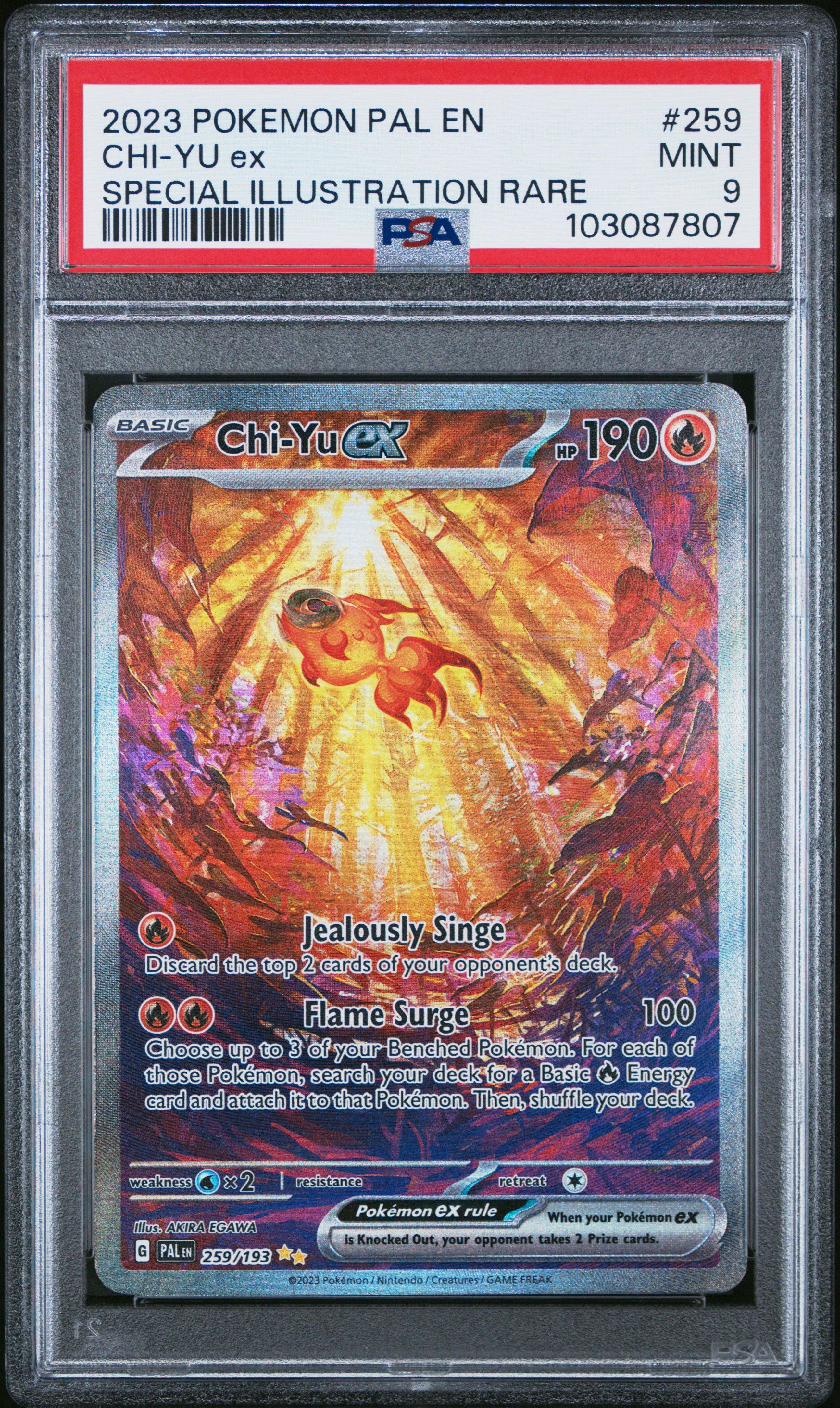 2023 Pokemon Pal En-paldea Evolved 259 Chi-yu Ex Special