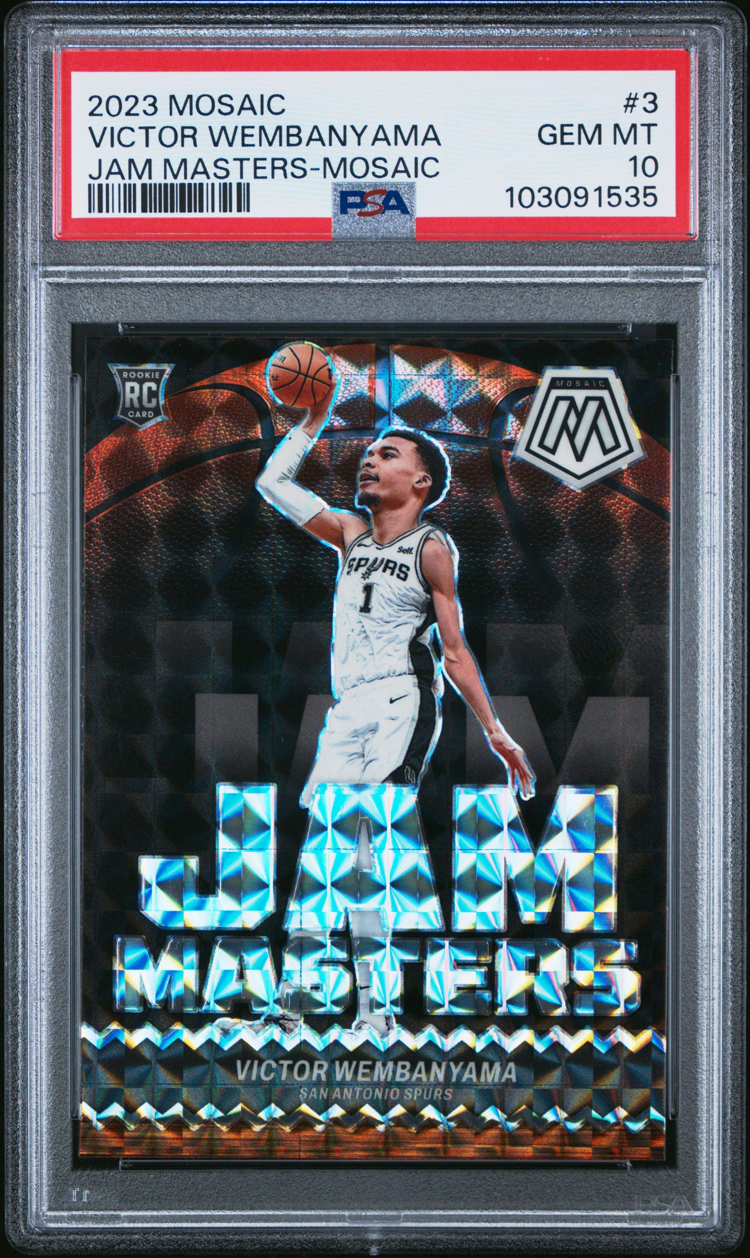 2023 Panini Mosaic Jam Masters 3 Victor Wembanyama Mosaic PSA 10