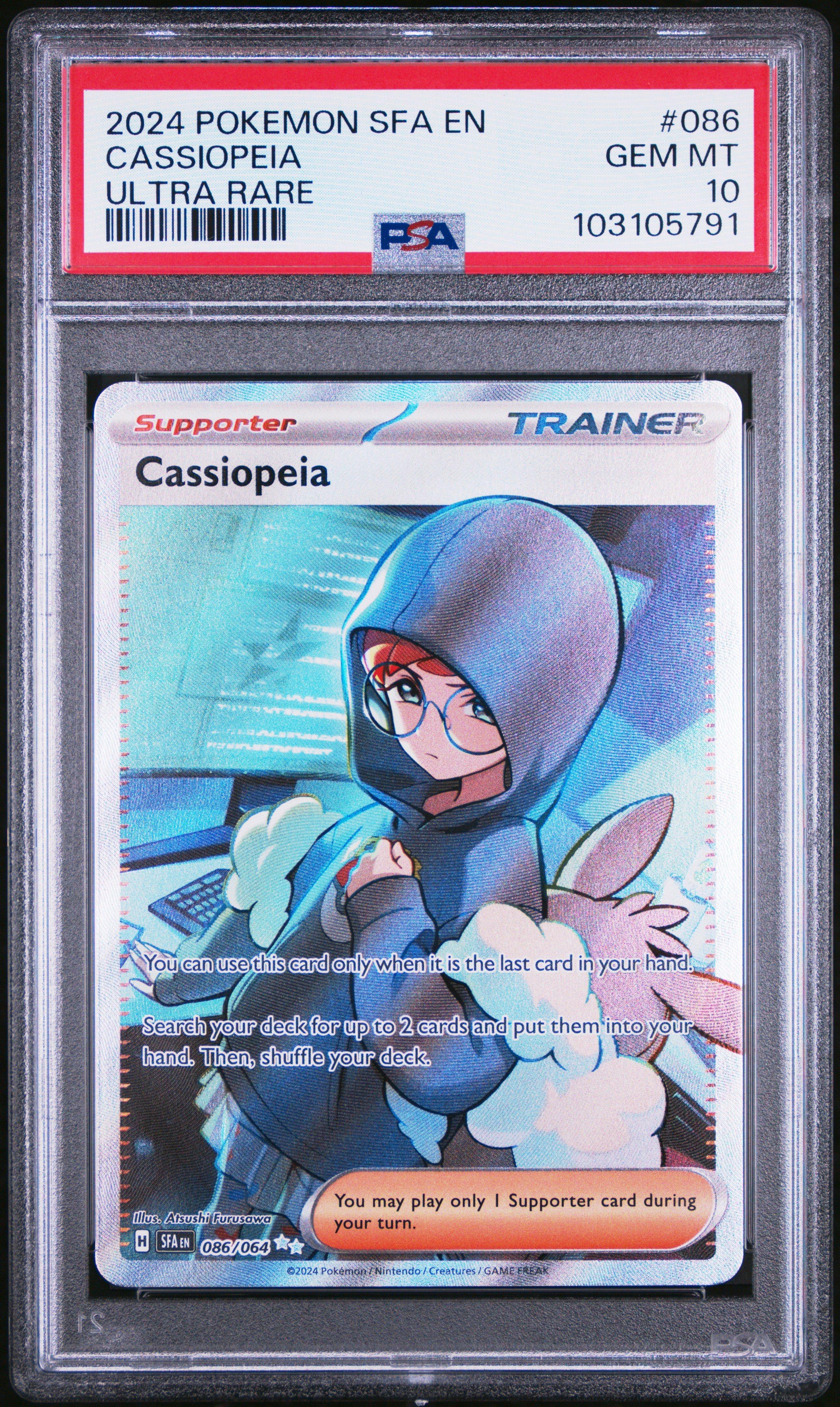 2024 Pokemon Sfa En-shrouded Fable 086 Cassiopeia Ultra Rare PSA 10 Graded  Card | GameStop