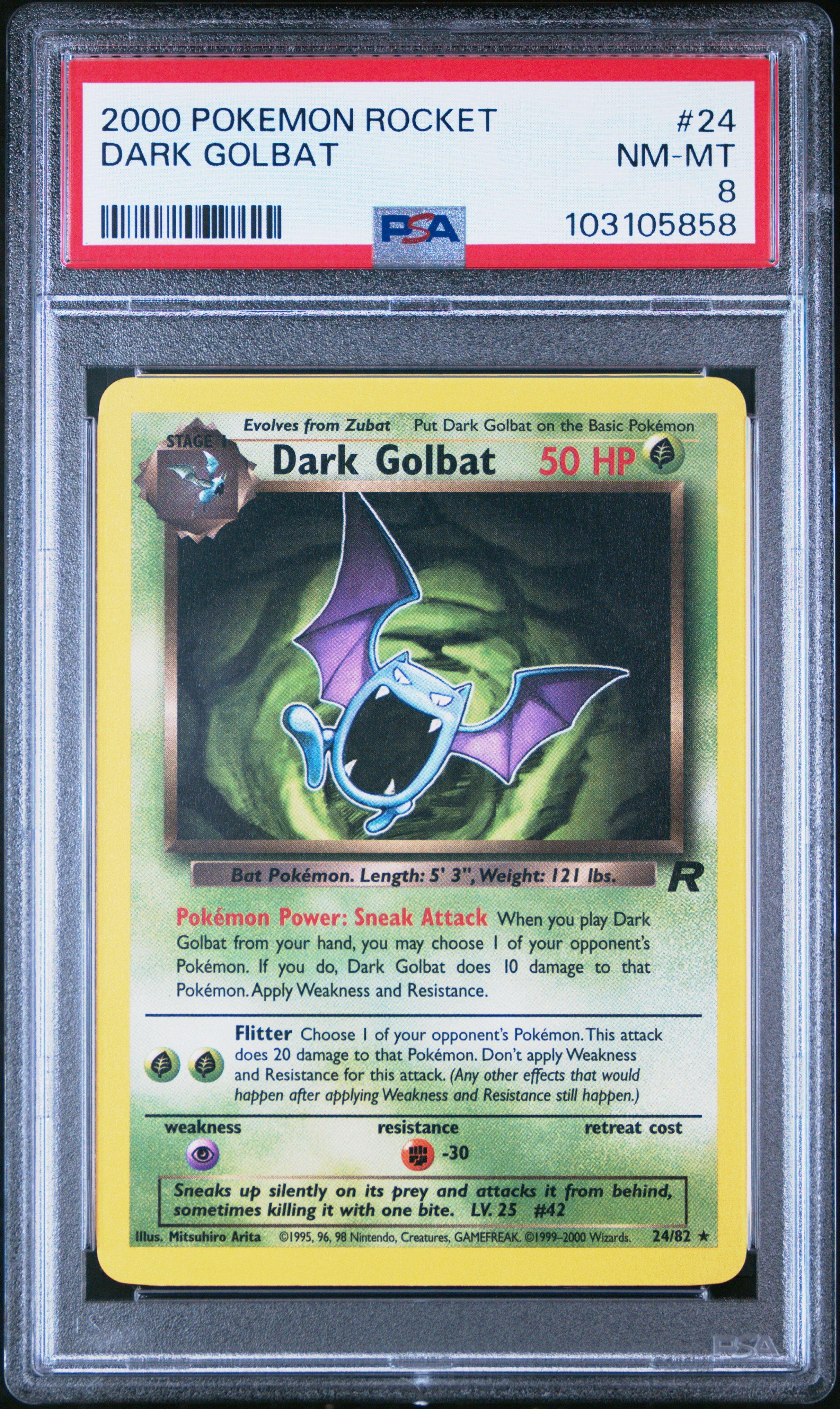 2000 Pokemon Rocket 24 Dark Golbat PSA