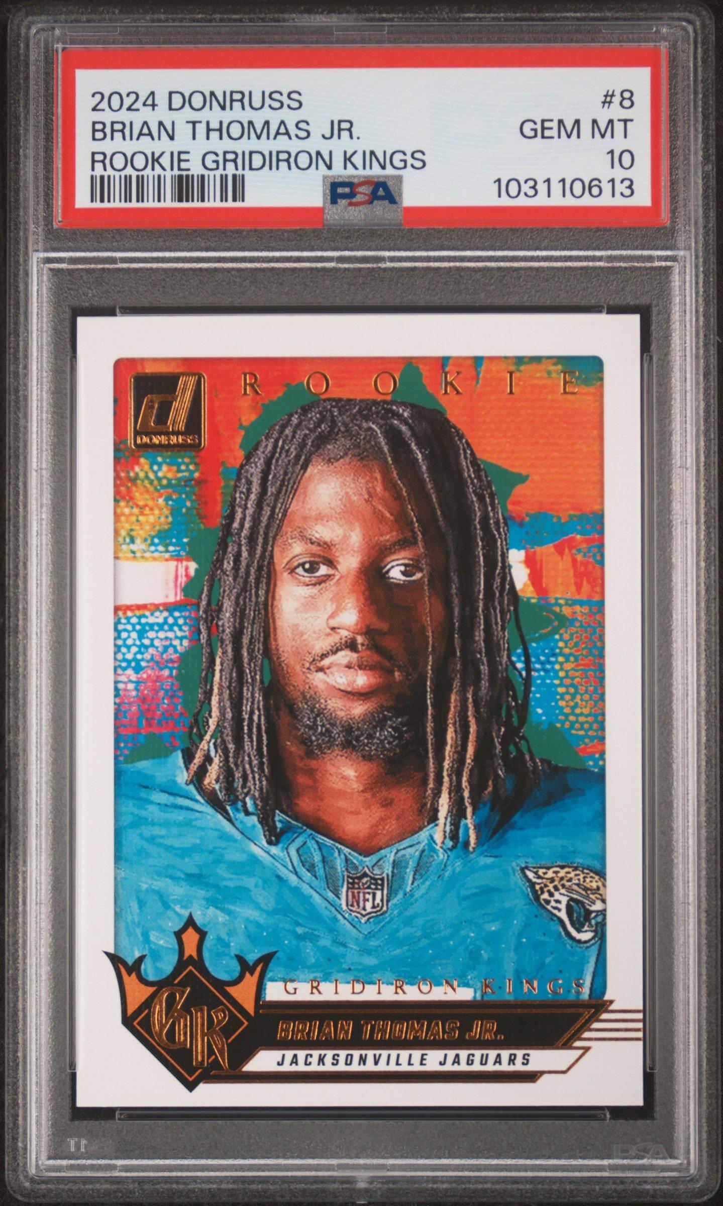 2024 Panini Donruss Rookie Gridiron Kings 8 Brian Thomas Jr. PSA 10