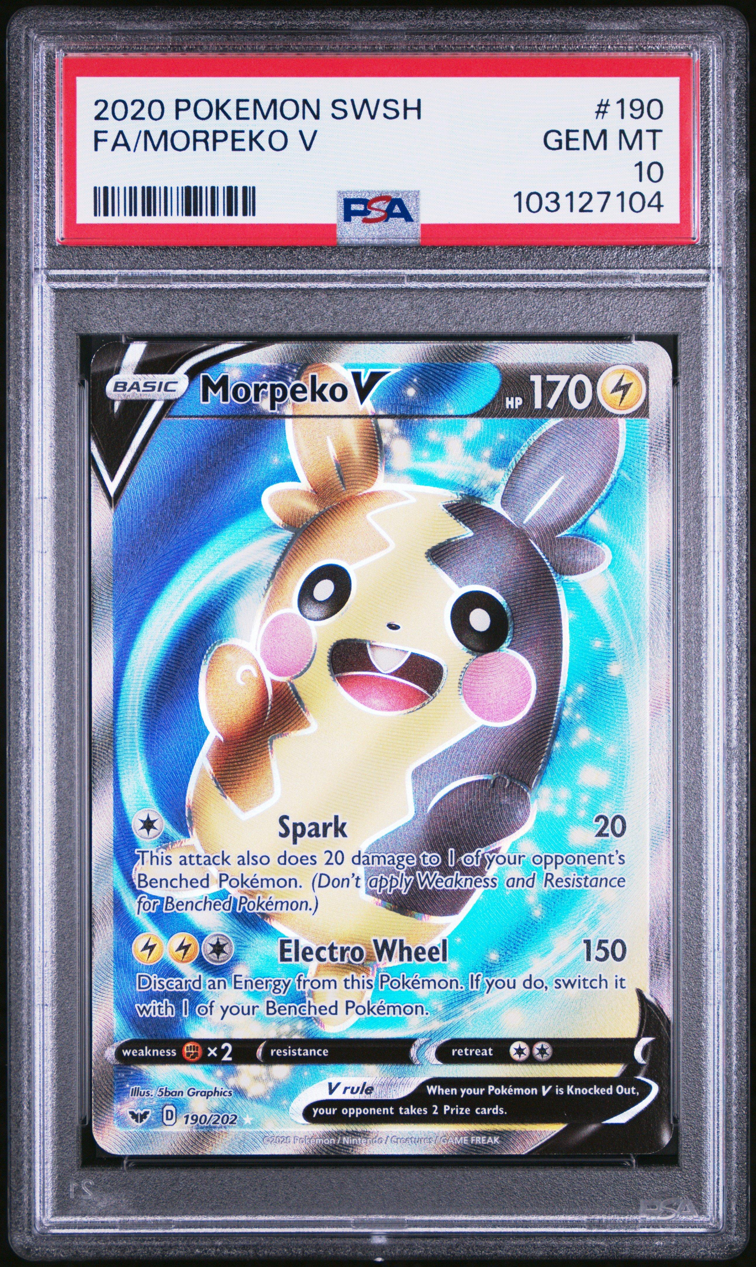 2020 Pokemon Sword & Shield 190 Full Art/morpeko V PSA 10 Graded Card |  GameStop