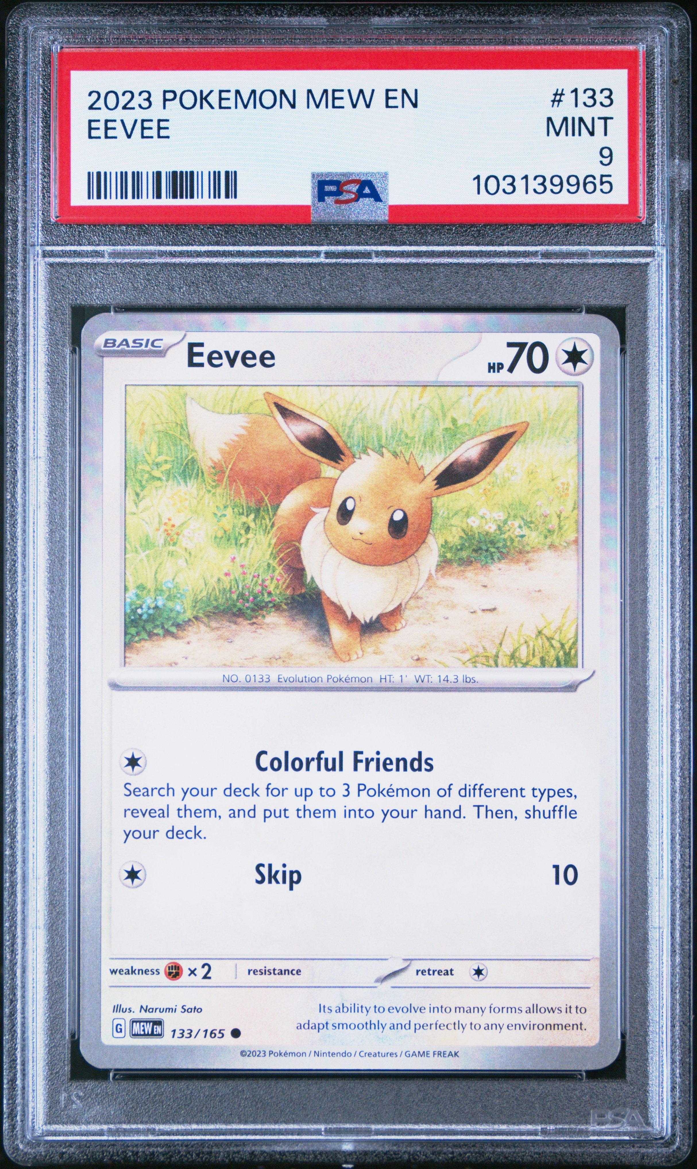 2023 Pokemon Mew En-151 133 Eevee PSA
