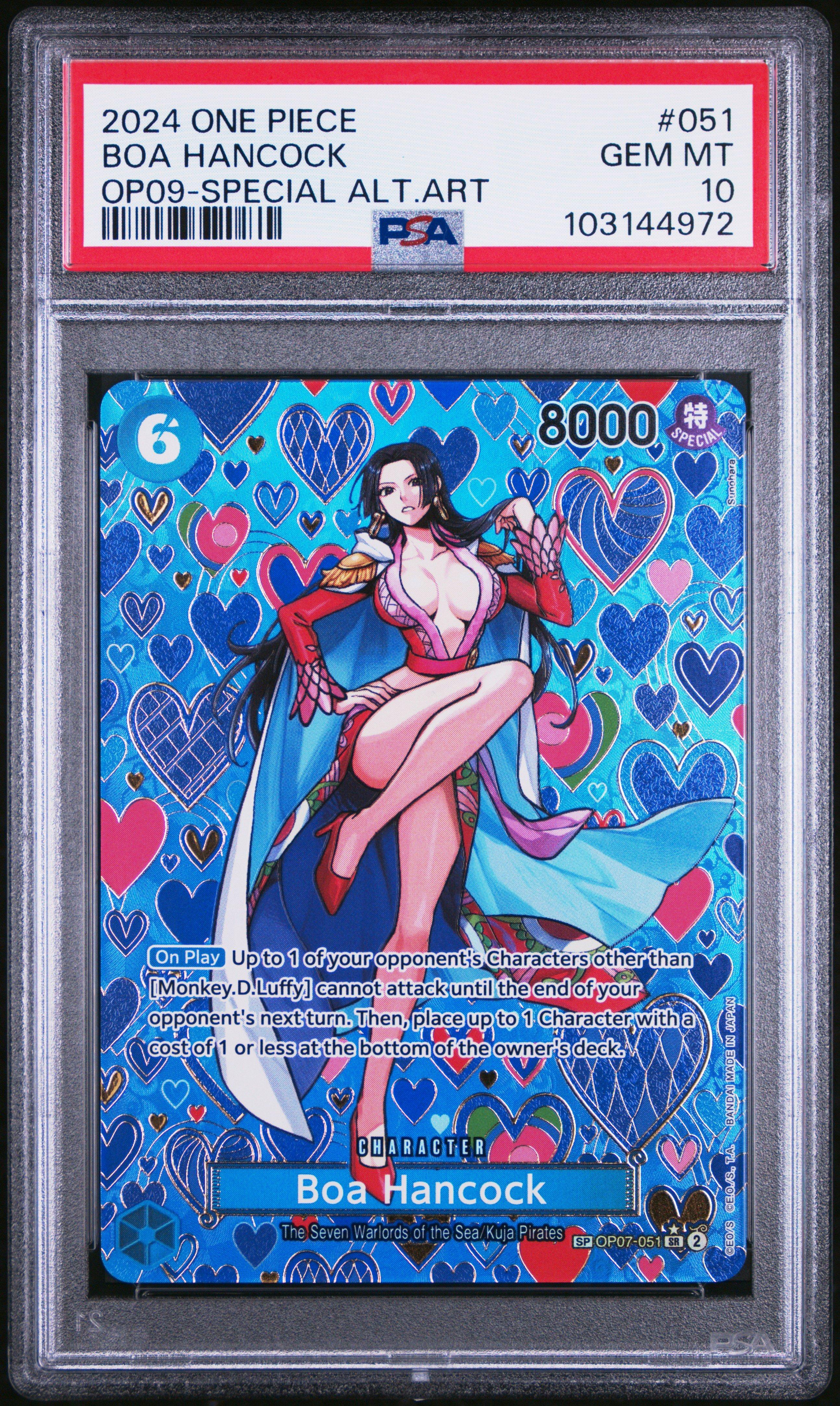 2024 One Piece Op09-emperors In The New World 051 Boa Hancock Special Alternate Art PSA 10