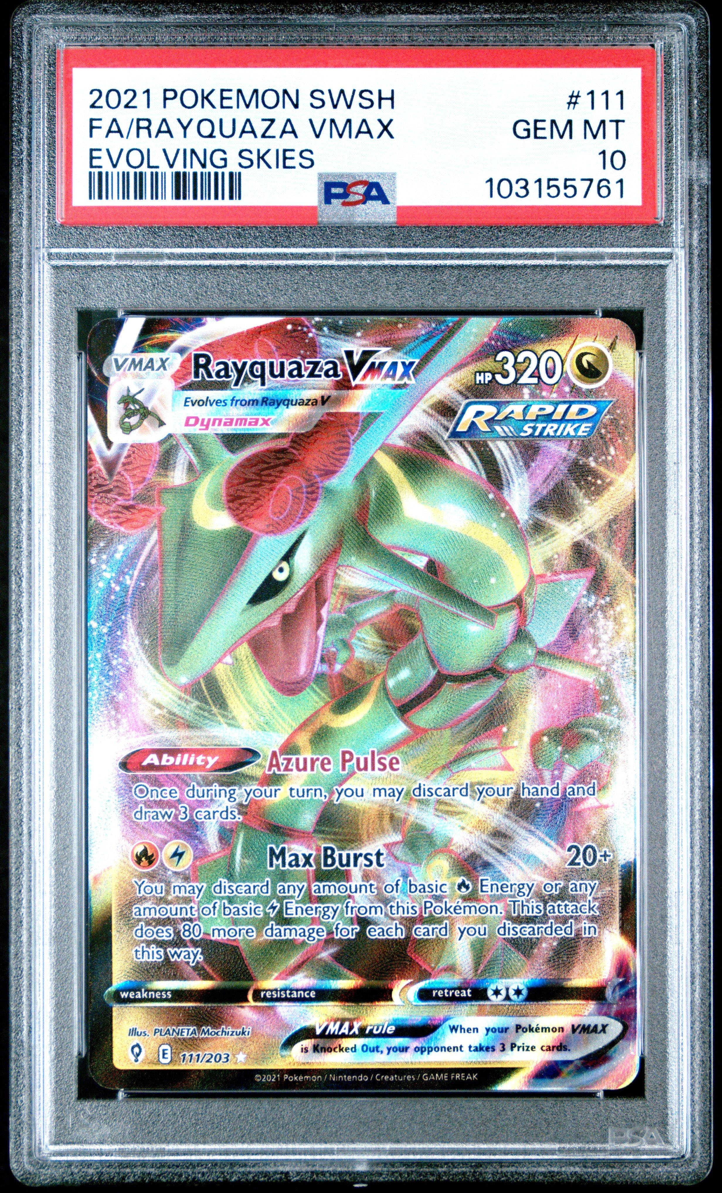 2021 Pokemon Sword & Shield Evolving Skies 111 Full Art/rayquaza