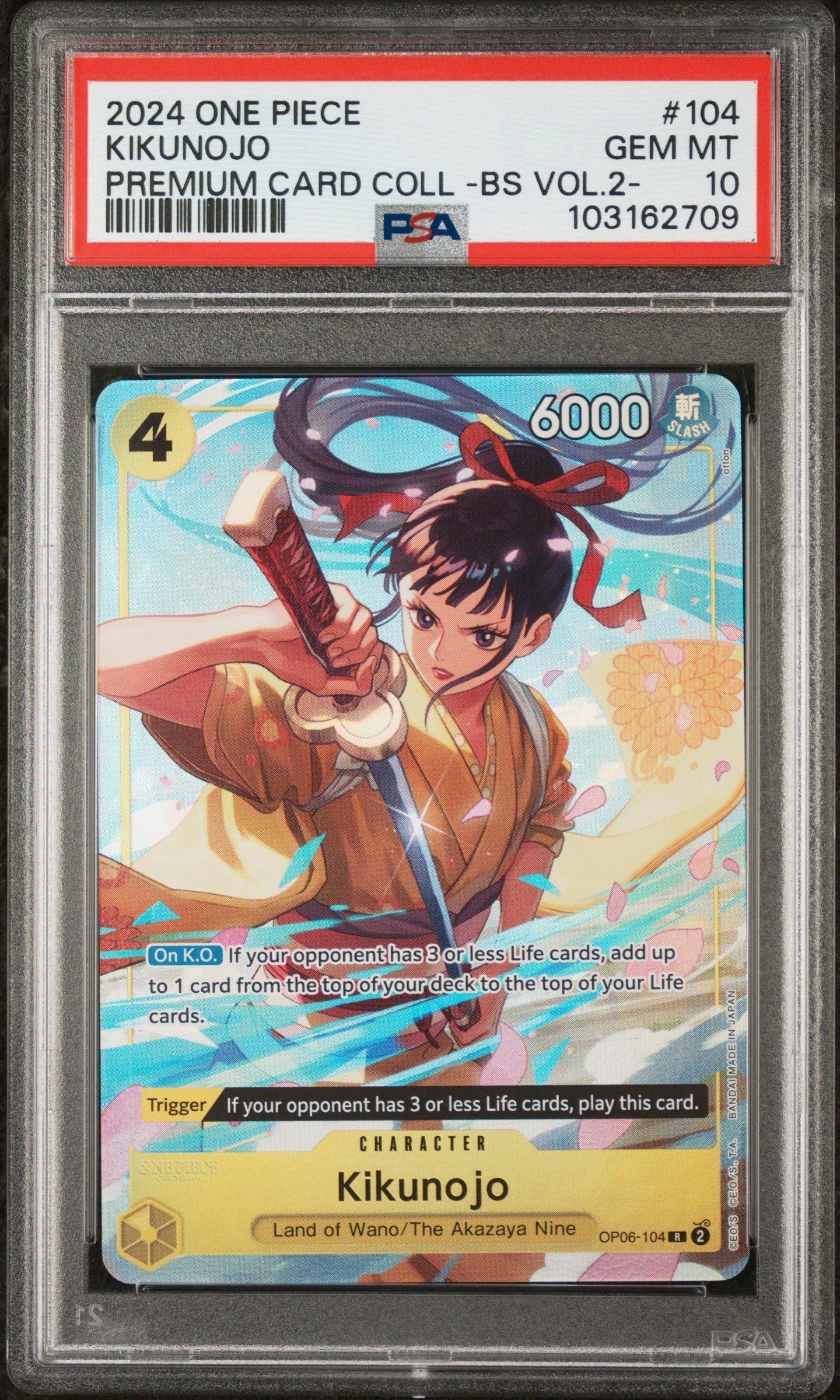 2024 One Piece Premium Card Collection -best Selection Vol.2- 104 Kikunojo PSA 10