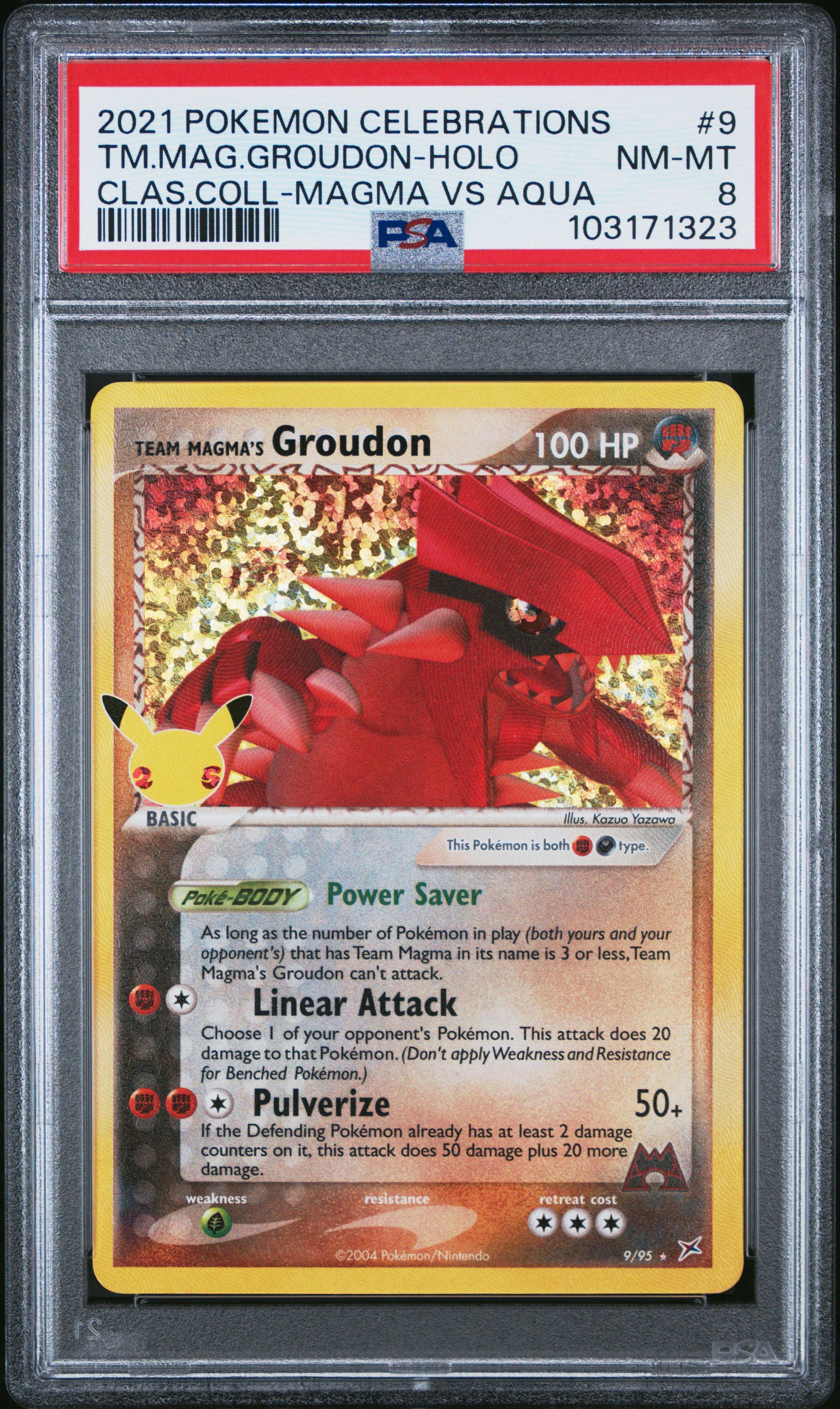 2021 Pokemon Celebrations Classic Collection 9 Team Magma's Groudon-holo PSA