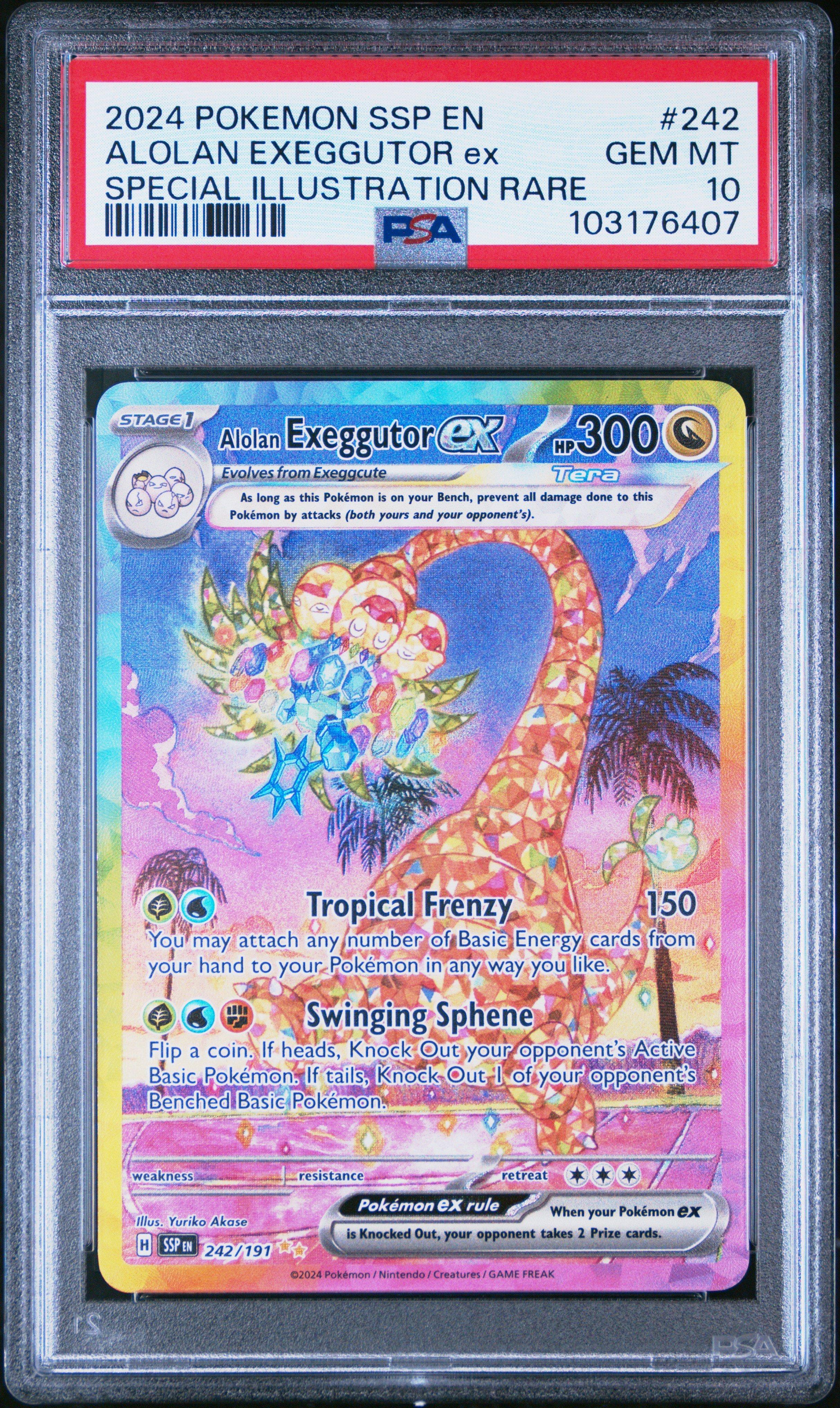 2024 Pokemon Ssp En-surging Sparks 242 Alolan Exeggutor Ex Special
