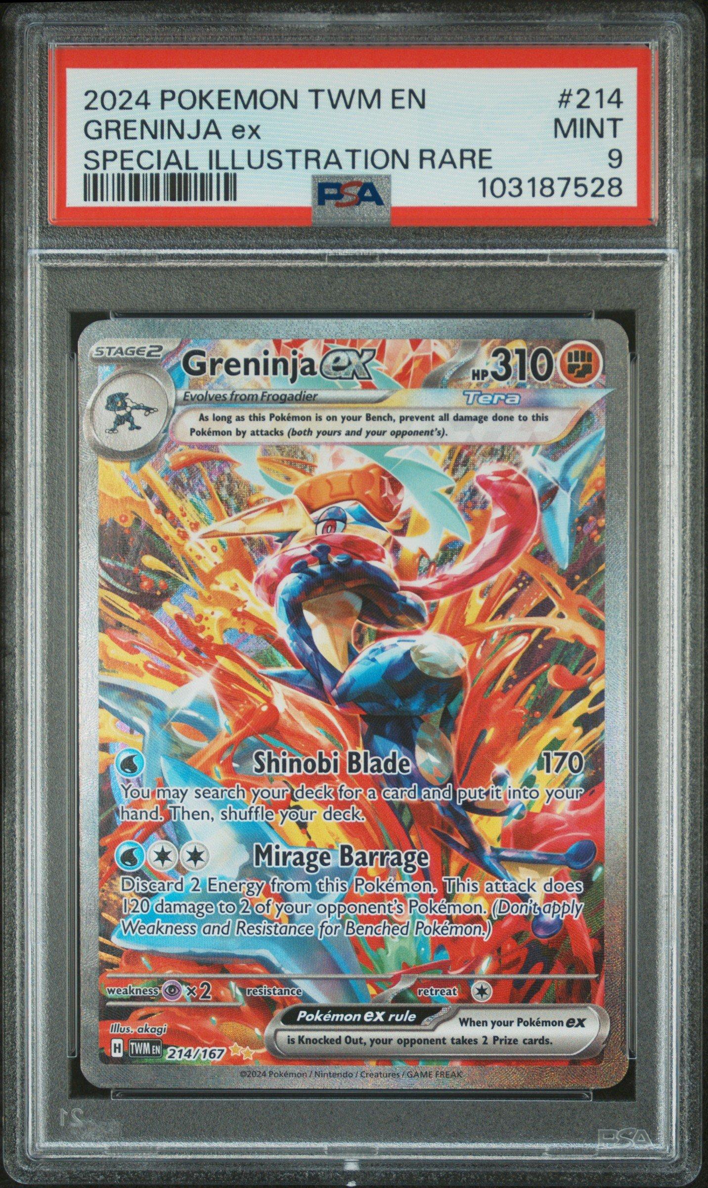 2024 Pokemon Twm En-twilight Masquerade 214 Greninja Ex Special  Illustration Rare PSA 9 Graded Card | GameStop
