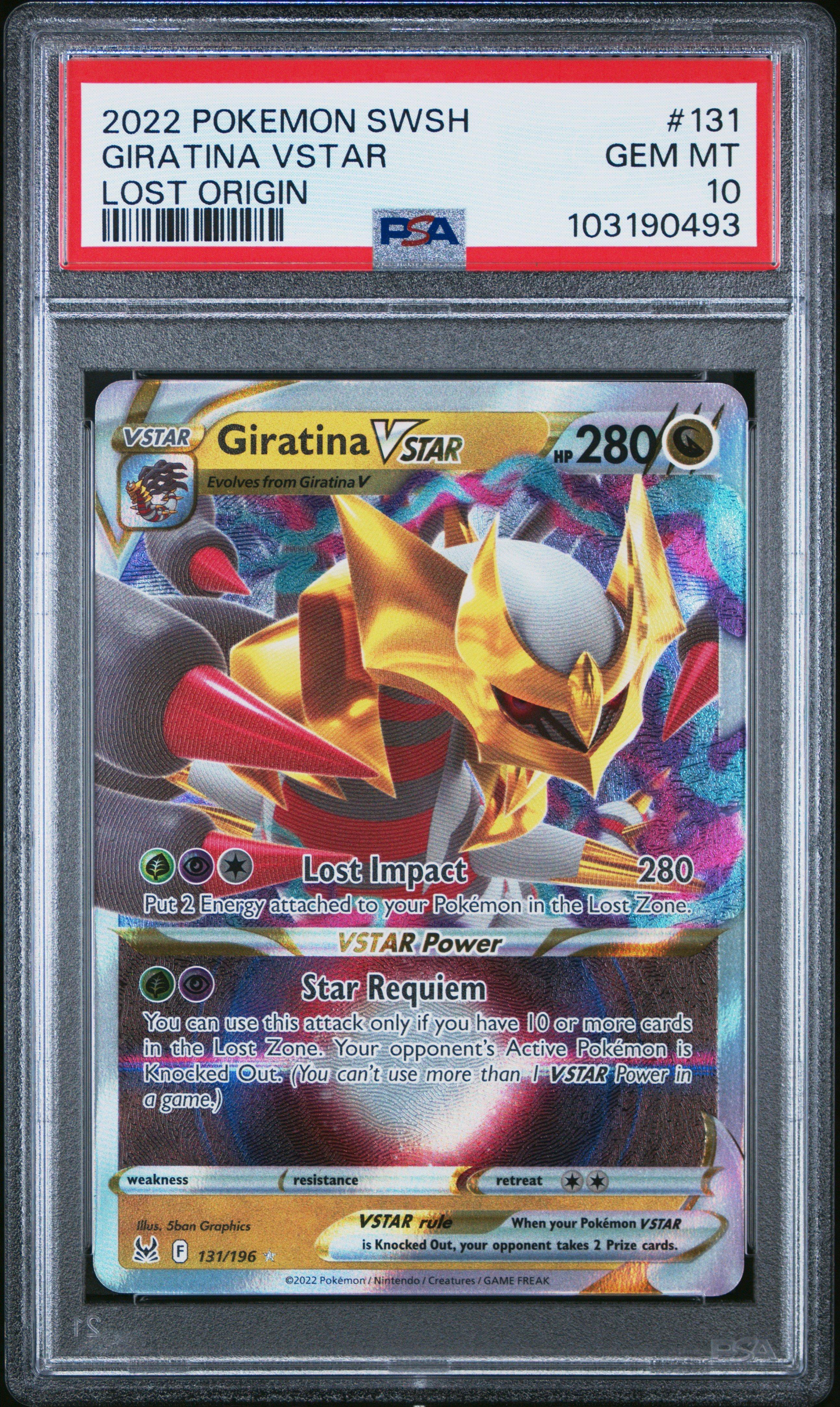 2022 Pokemon Sword & Shield Lost Origin 131 Giratina Vstar PSA 10