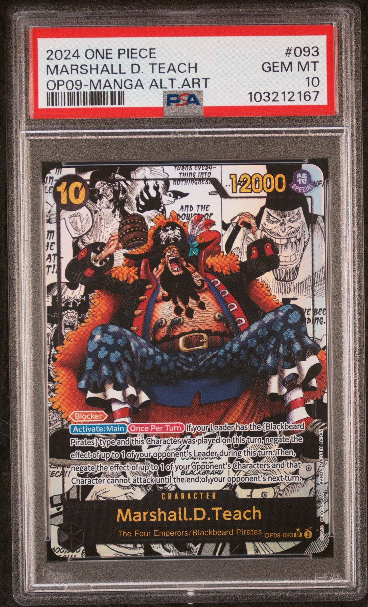 ONE PIECE 65～93・93 PSA 10 Teach OP09-093 Manga Alt Art Emperors in the New