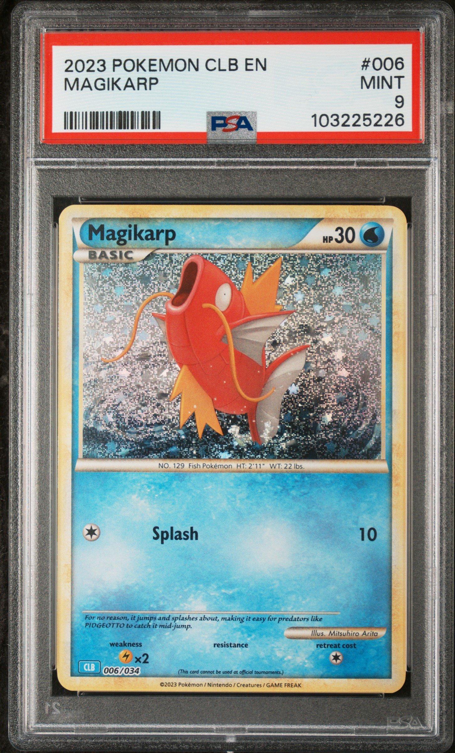 2023 Pokemon Clb-trading Card Game Classic Blastoise & Suicune Ex Deck 006 Magikarp PSA