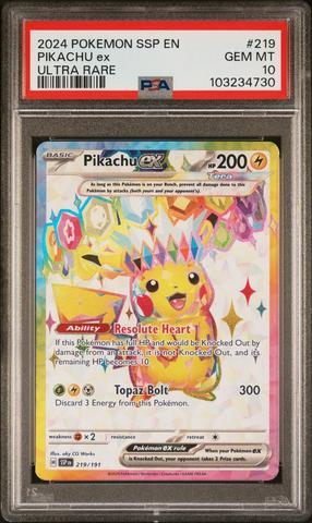 2024 Pokemon Ssp En-surging Sparks 219 Pikachu Ex Ultra Rare