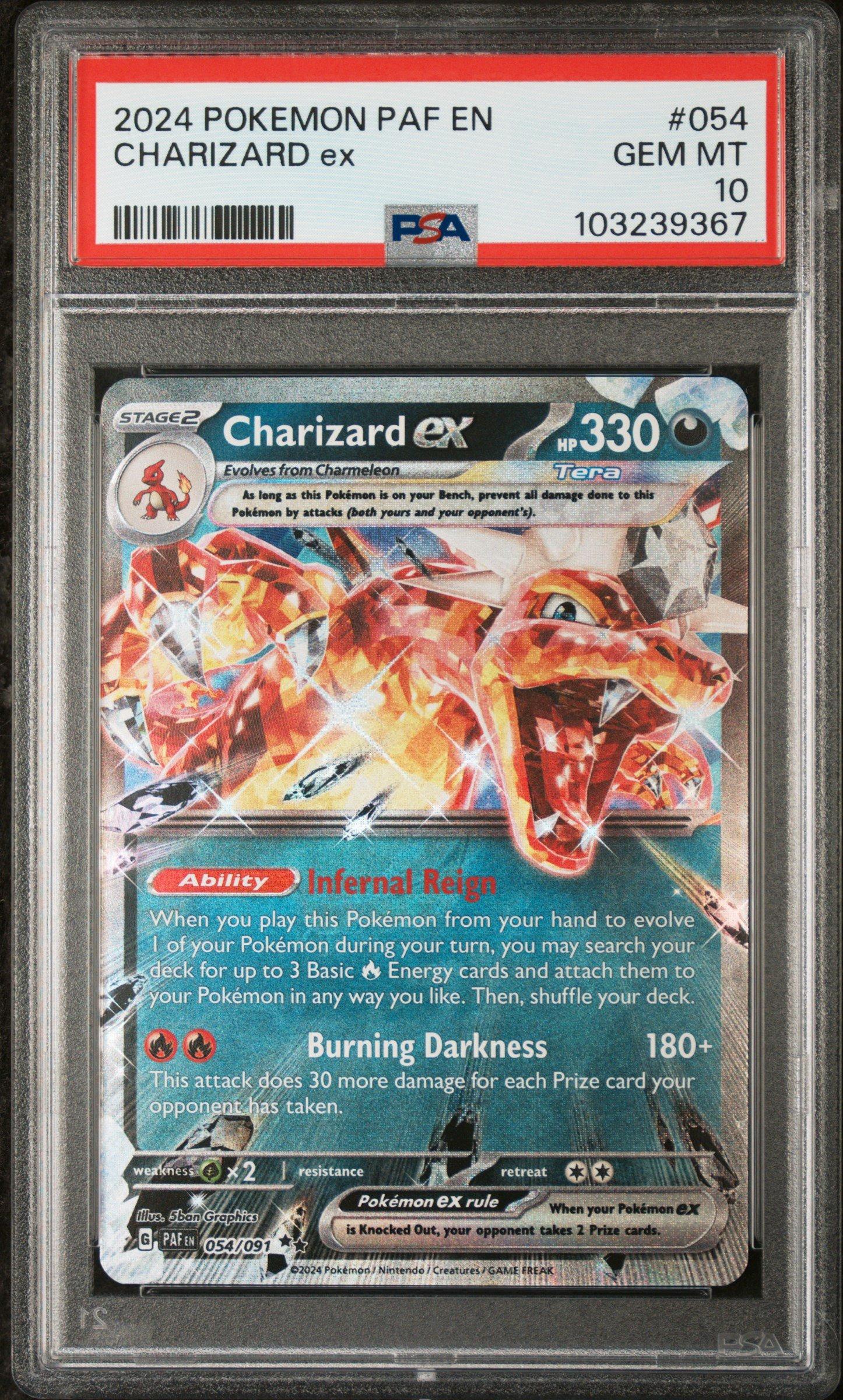2024 Pokémon PAF EN Charizard ex 2024 POKEMON PAF EN SPECIAL ILLUSTRATION RARE CHARIZARD EX 234 PSA
