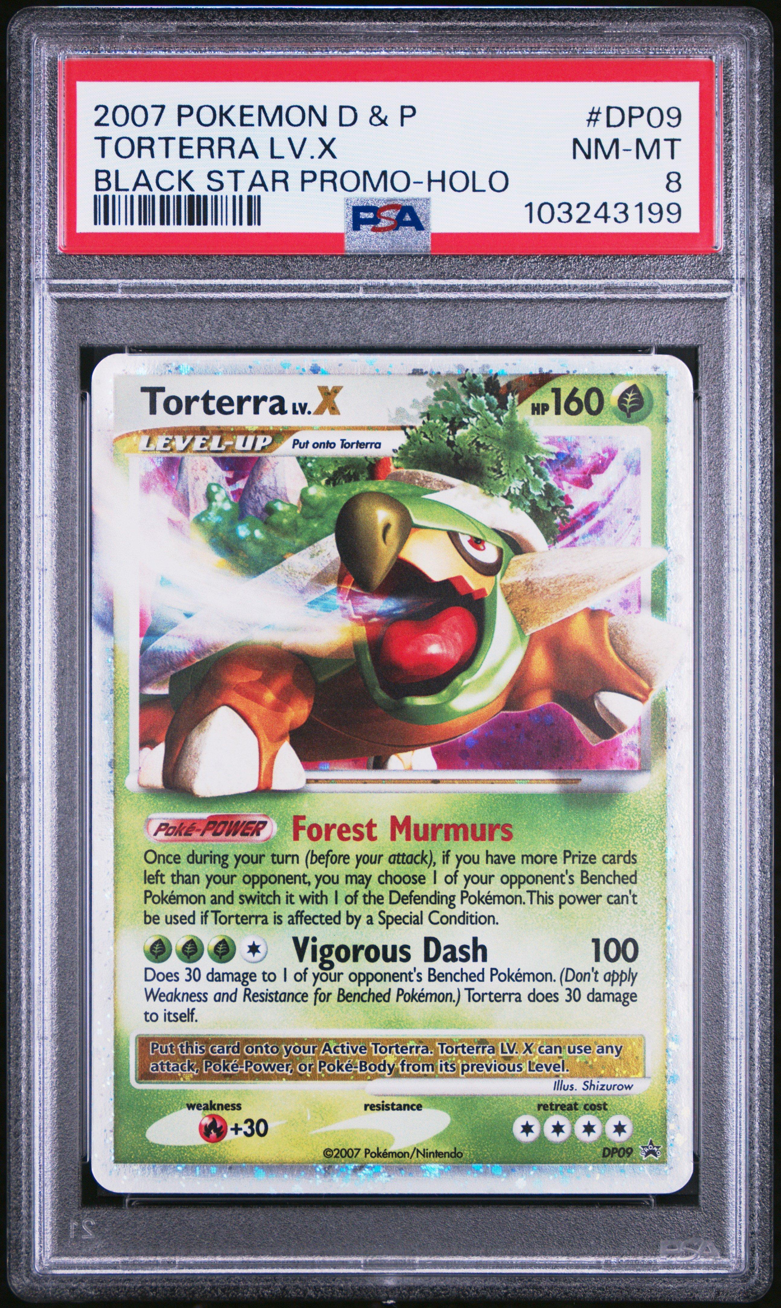 2007 Pokemon Diamond & Pearl Black Star Promo Dp09 Torterra Lv.x Holo PSA 8  Graded Card | GameStop