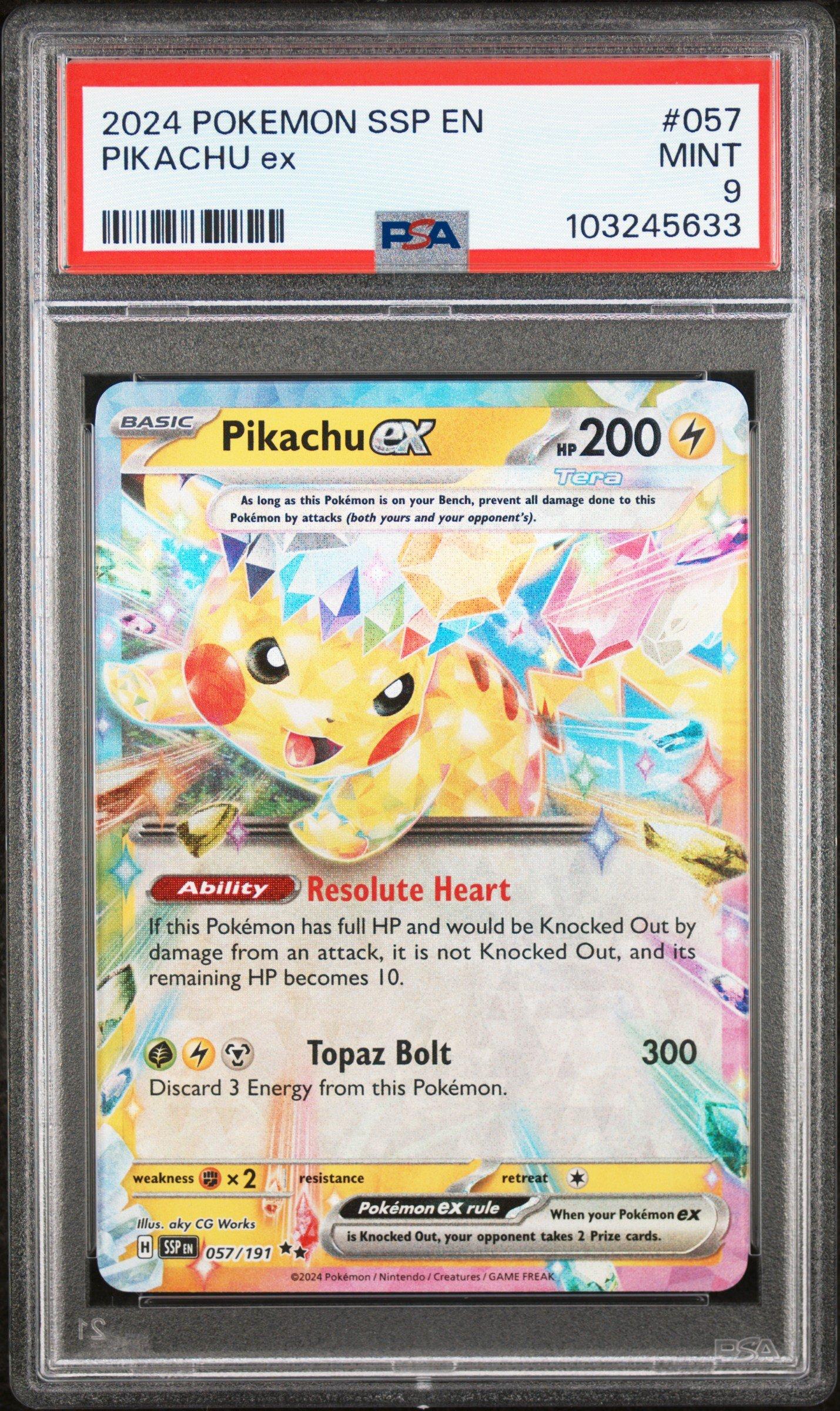 2024 Pokemon Ssp En-surging Sparks 057 Pikachu Ex PSA 9 | GameStop