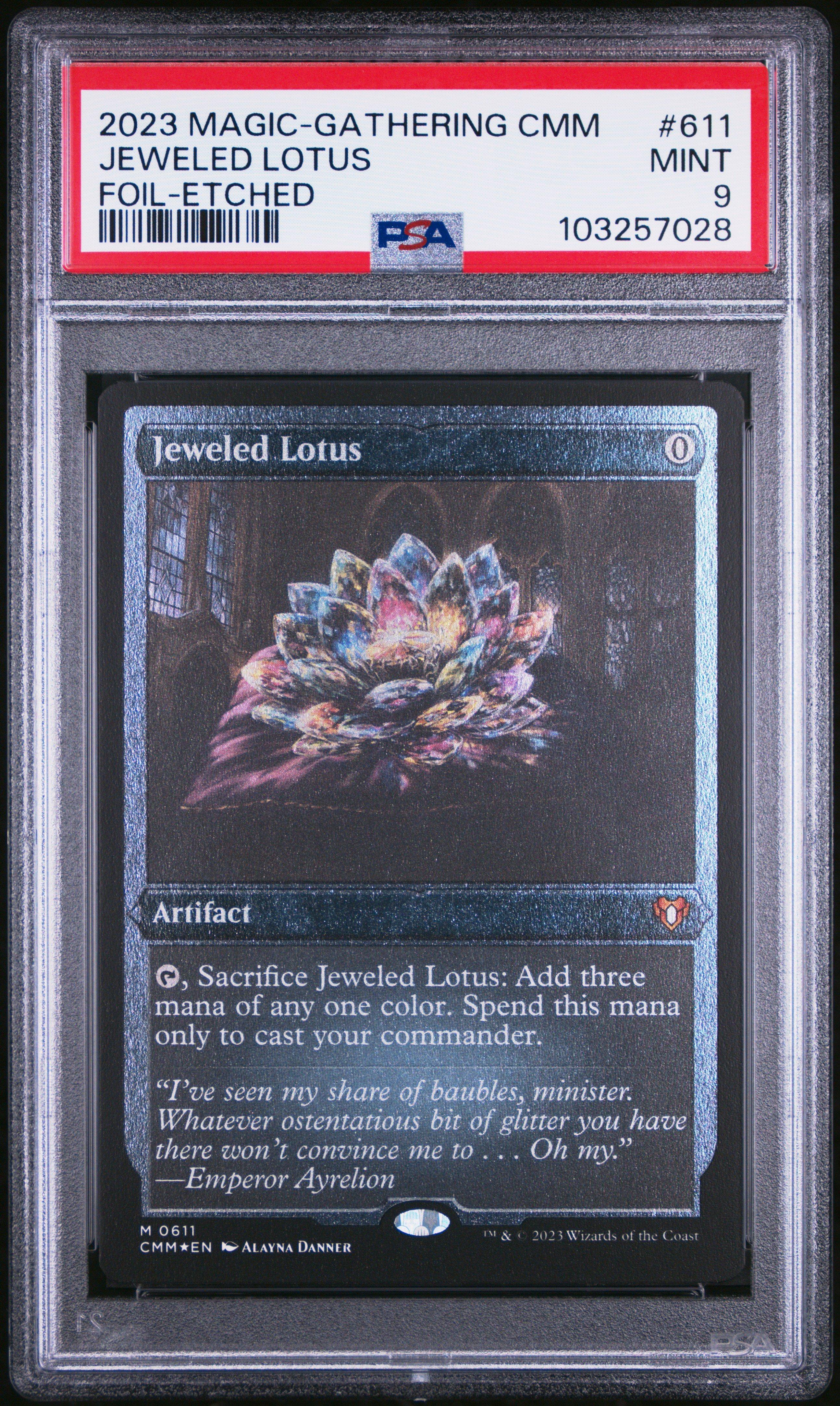 2023 Magic The Gathering Commander Masters 611 Jeweled Lotus Foil-etched PSA 9