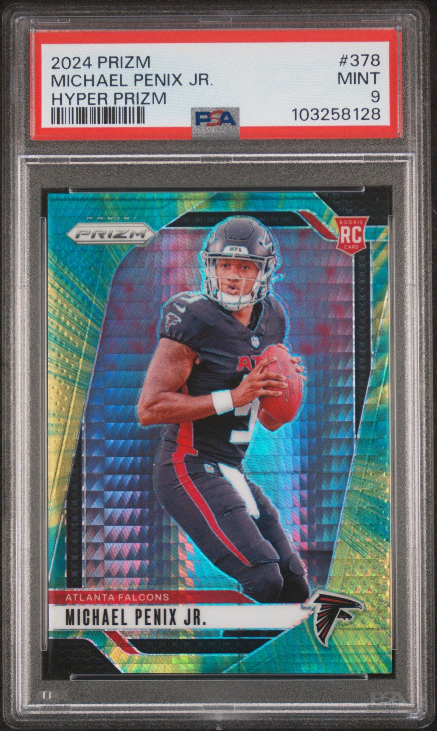 2024 Panini Prizm 378 Michael Penix Jr. Hyper Prizm PSA 9