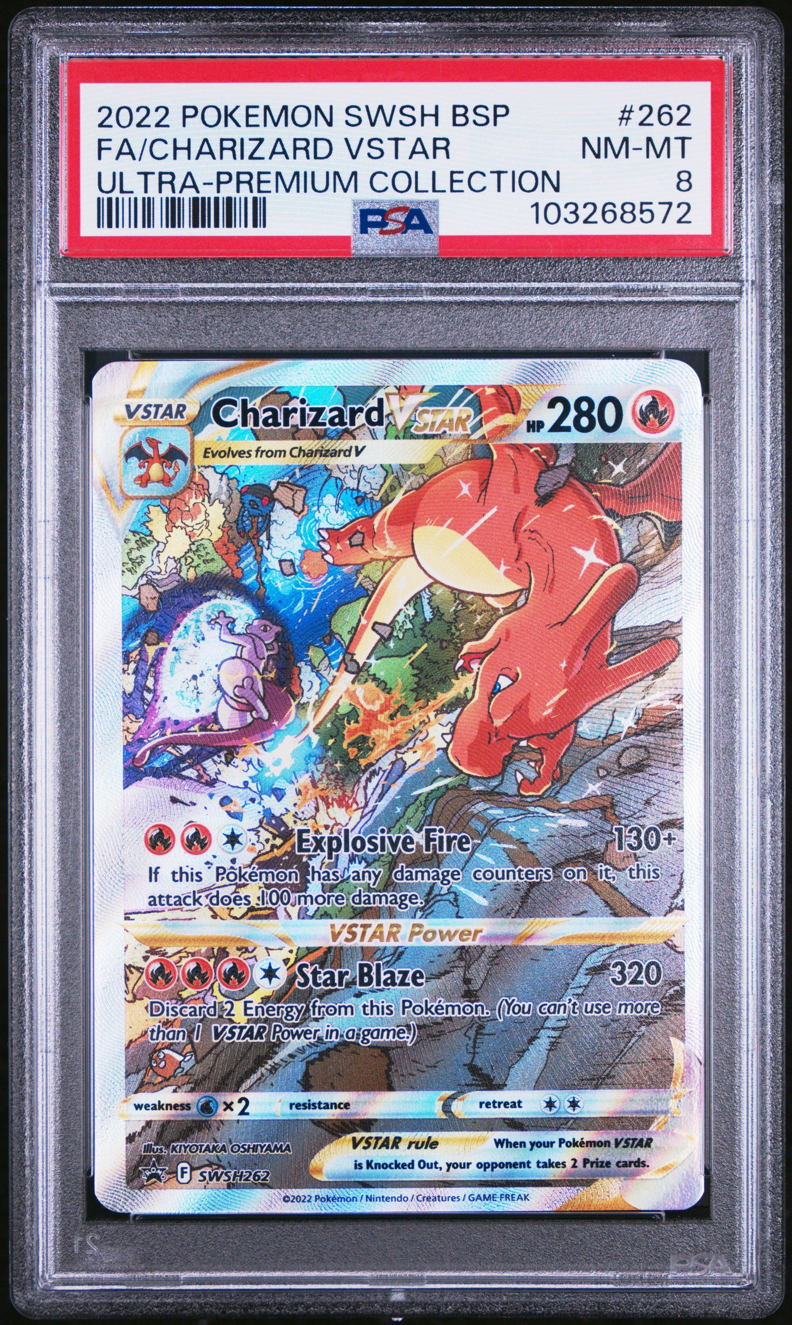 2022 Pokemon Swsh Black Star Promo 262 Full Art/charizard Vstar Sword & Shield Ultra-premium Collection-charizard PSA