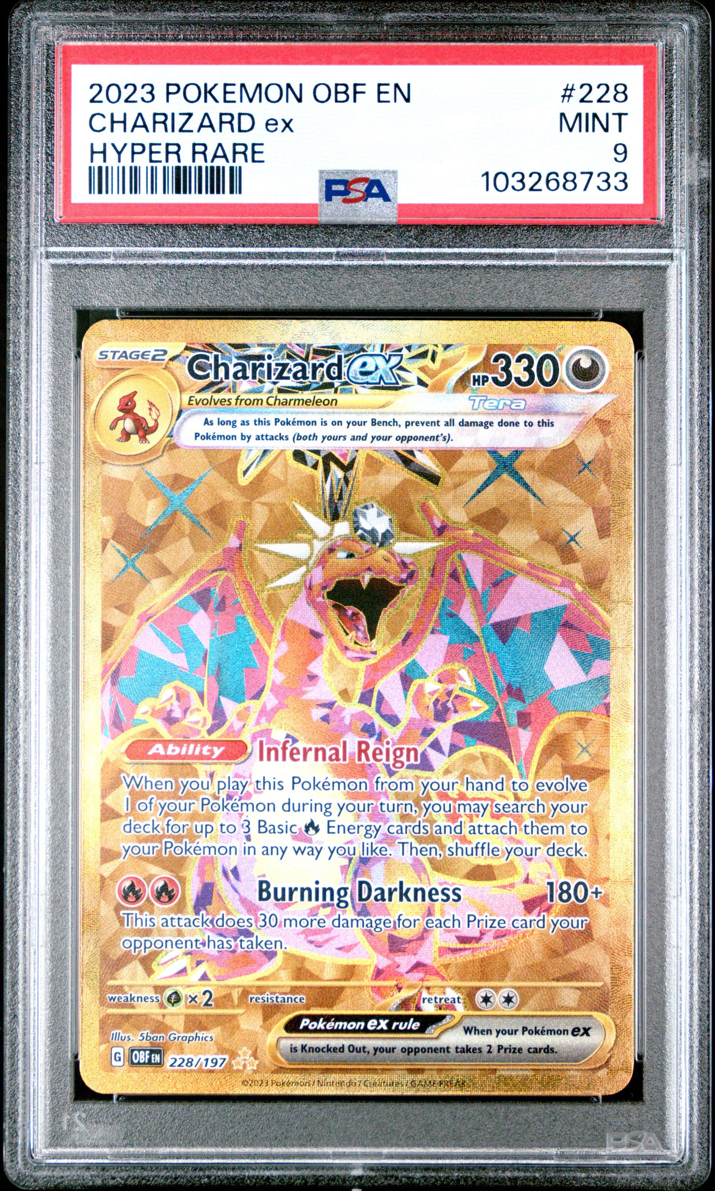 2023 Pokemon Obf En-obsidian Flames 228 Charizard Ex Hyper Rare PSA