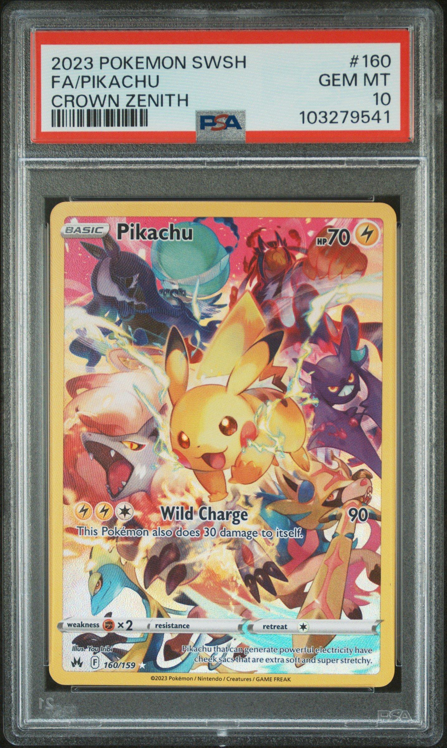 2023 Pokemon Sword And Shield Crown Zenith 160 Full Art/pikachu PSA