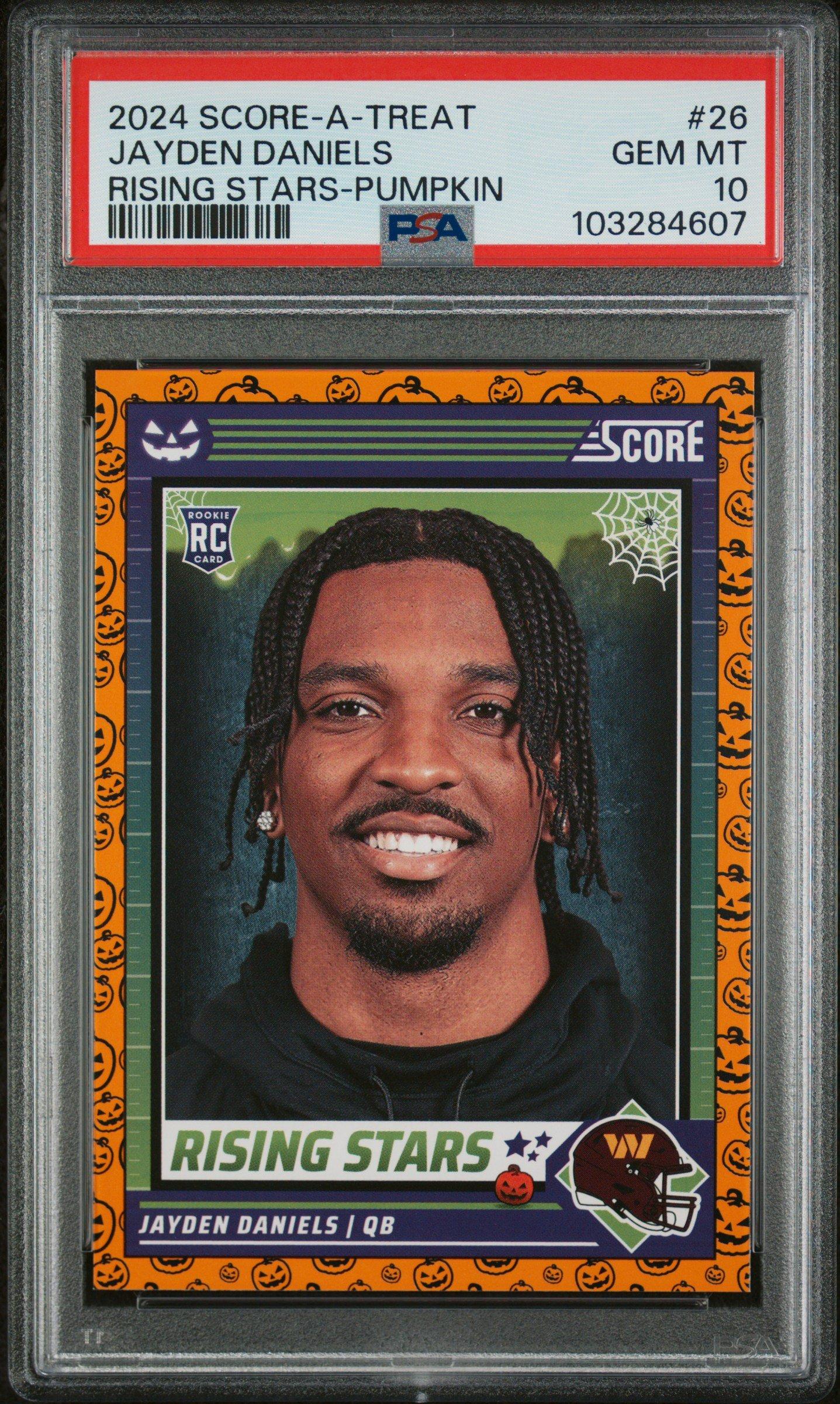 2024 Panini Score-a-treat Rising Stars 26 Jayden Daniels Pumpkin