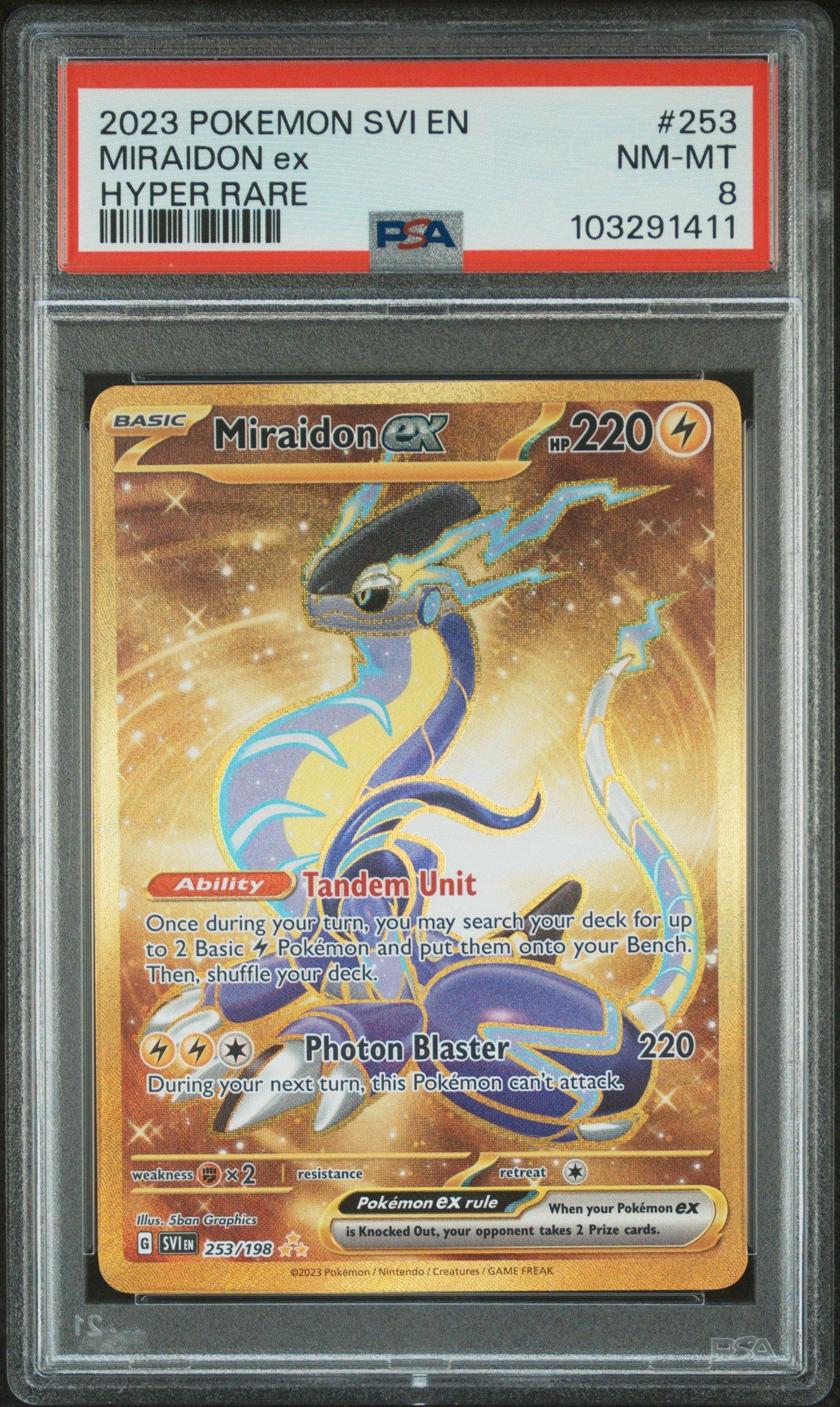 2023 Pokemon Svi En-scarlet & Violet 253 Miraidon Ex Hyper Rare PSA