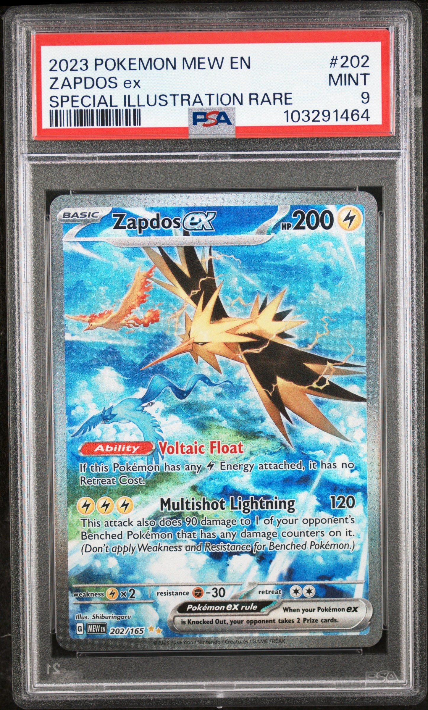 2023 Pokemon Mew En-151 202 Zapdos Ex Special Illustration Rare PSA