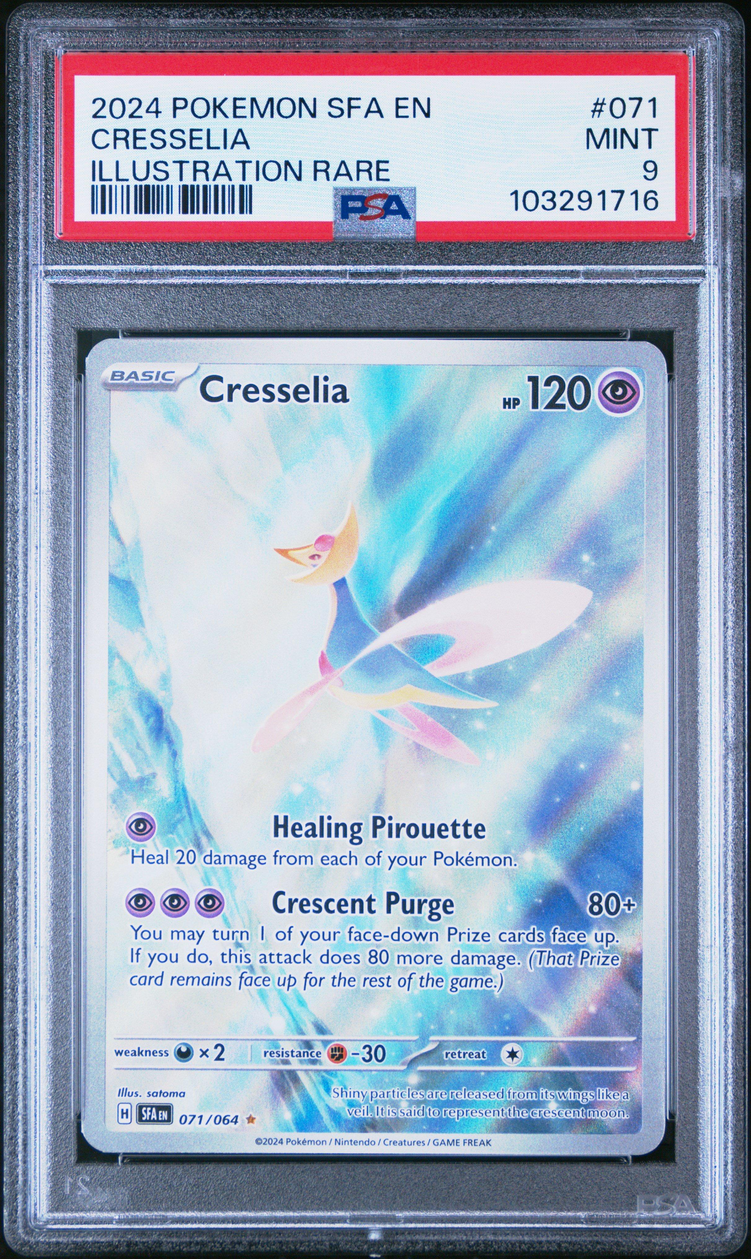 2024 Pokemon Sfa En-shrouded Fable 071 Cresselia Illustration Rare PSA