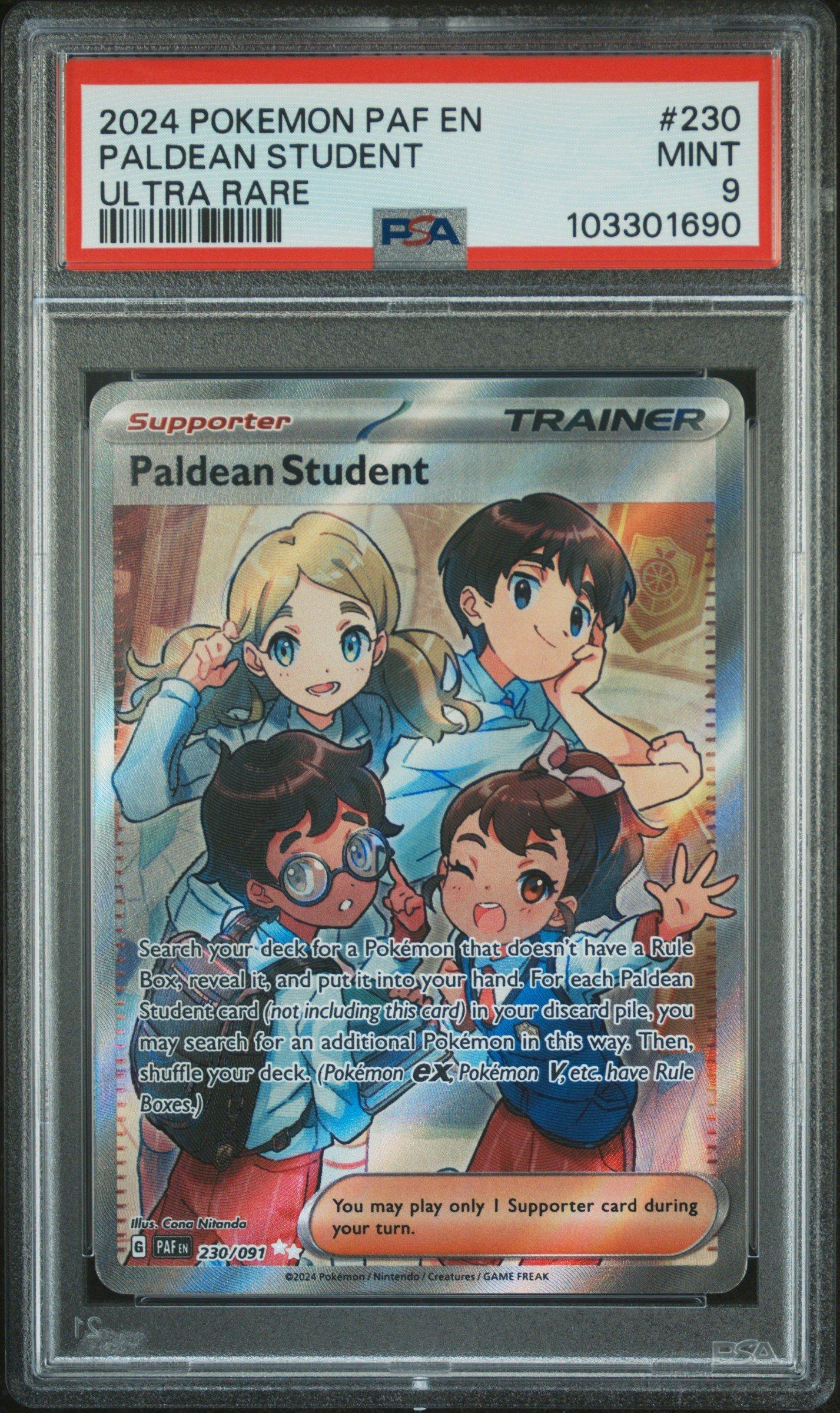 paldean student pokemon card Ultra Rare SV: Paldean Fates 231/091 NM  Opdaddy shuffle your deck Paldean Student Fake or Misprint?
