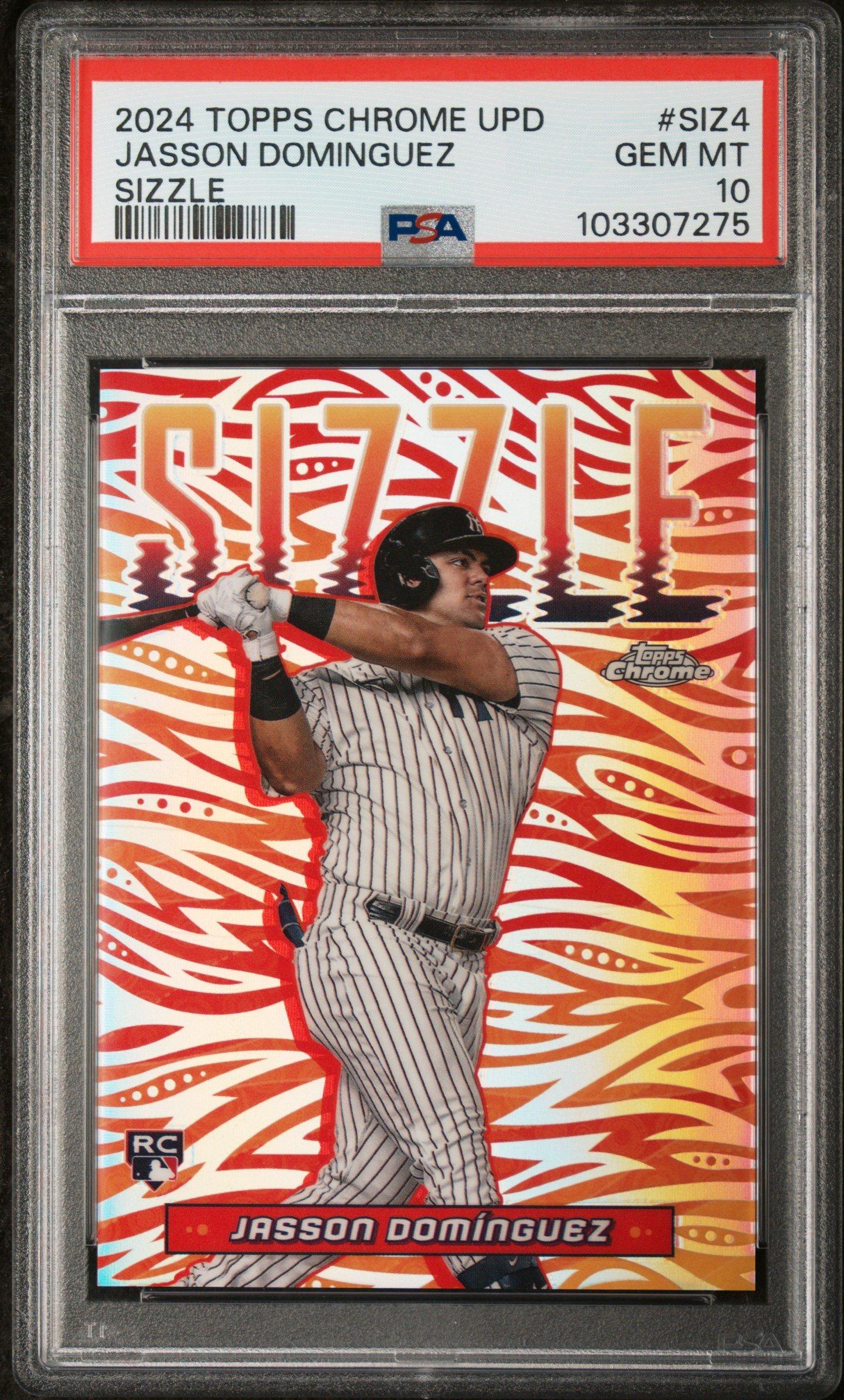2024 Topps Chrome Update Sizzle Siz4 Jasson Dominguez PSA 10