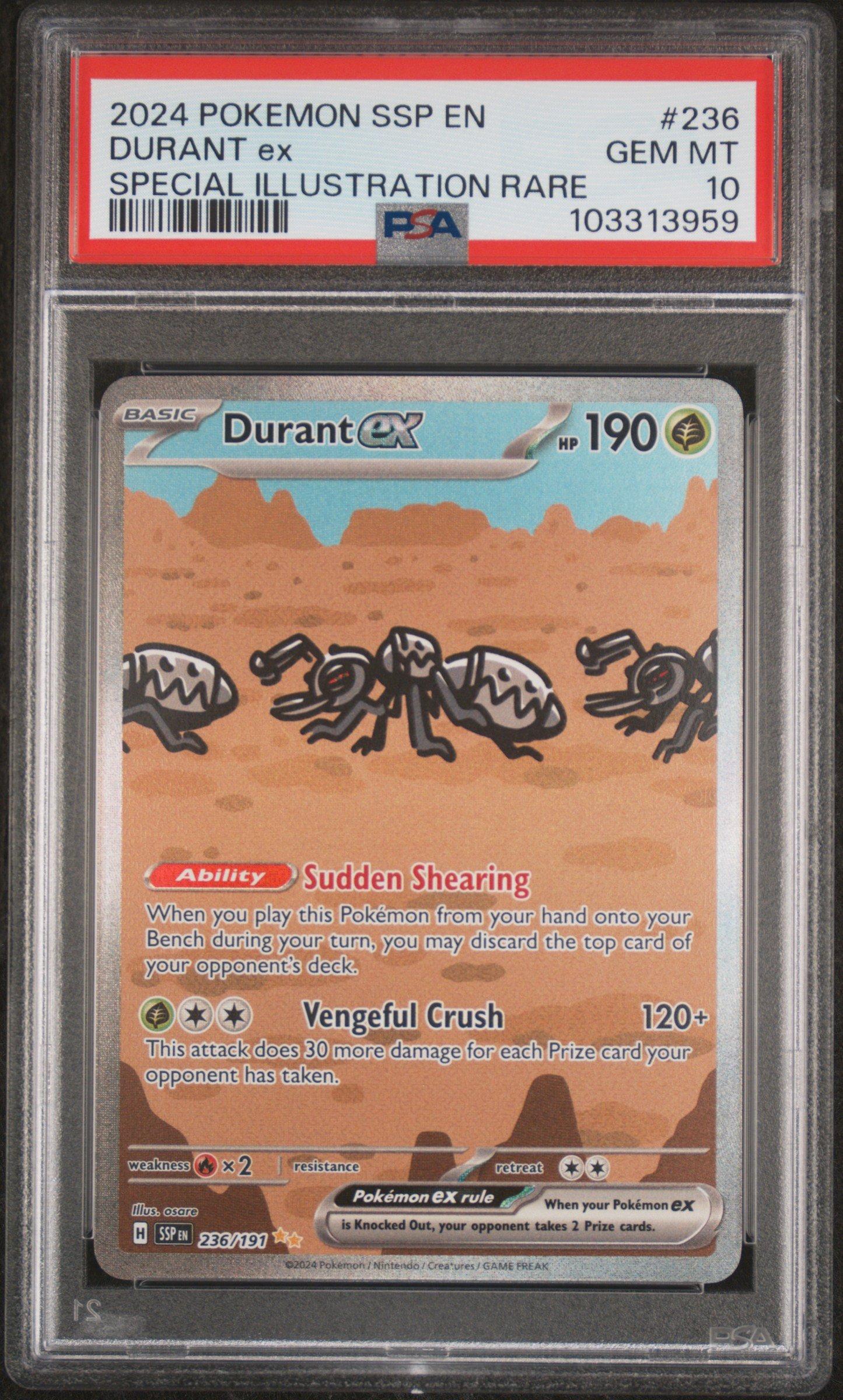 2024 Pokemon Ssp En-surging Sparks 236 Durant Ex Special