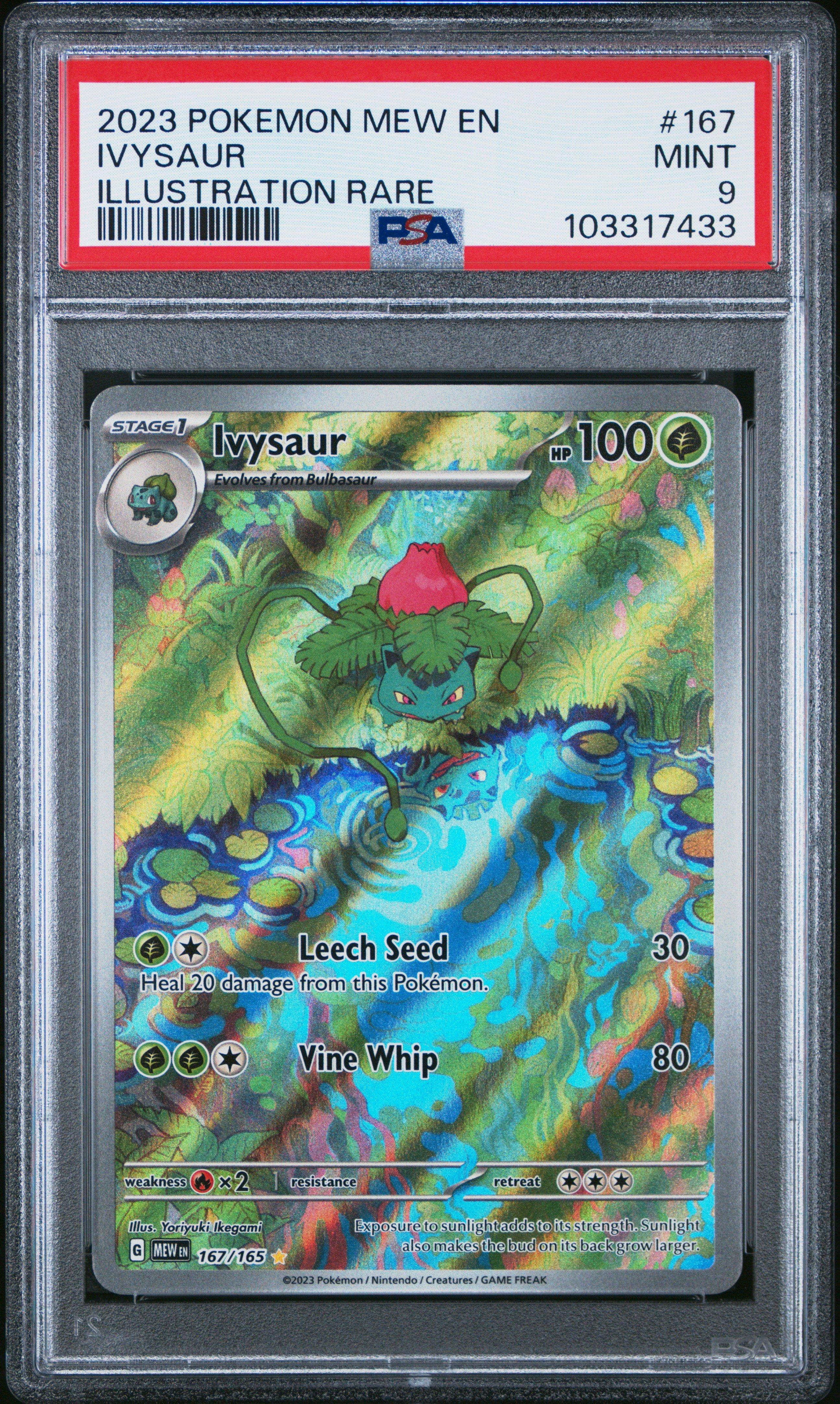 2023 Pokemon Mew En-151 167 Ivysaur Illustration Rare PSA