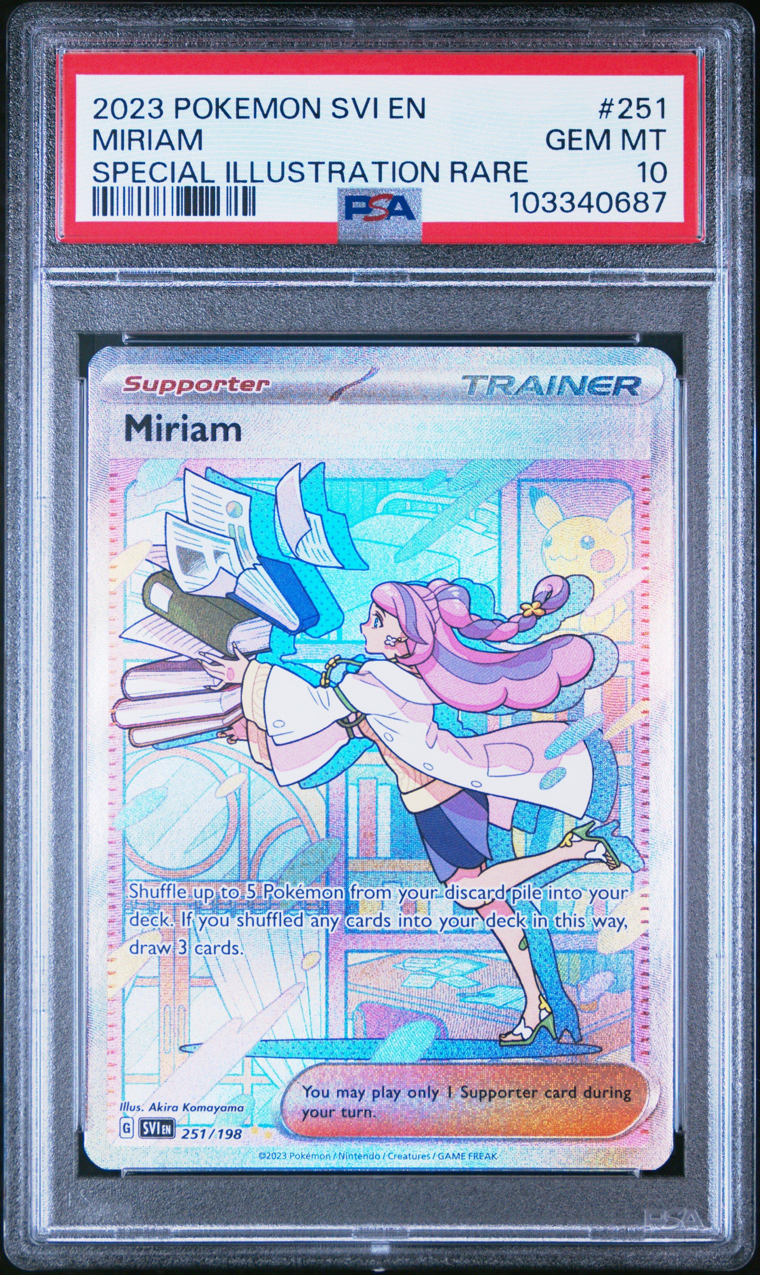 2023 Pokemon Svi En-scarlet & Violet 251 Miriam Special Illustration Rare PSA