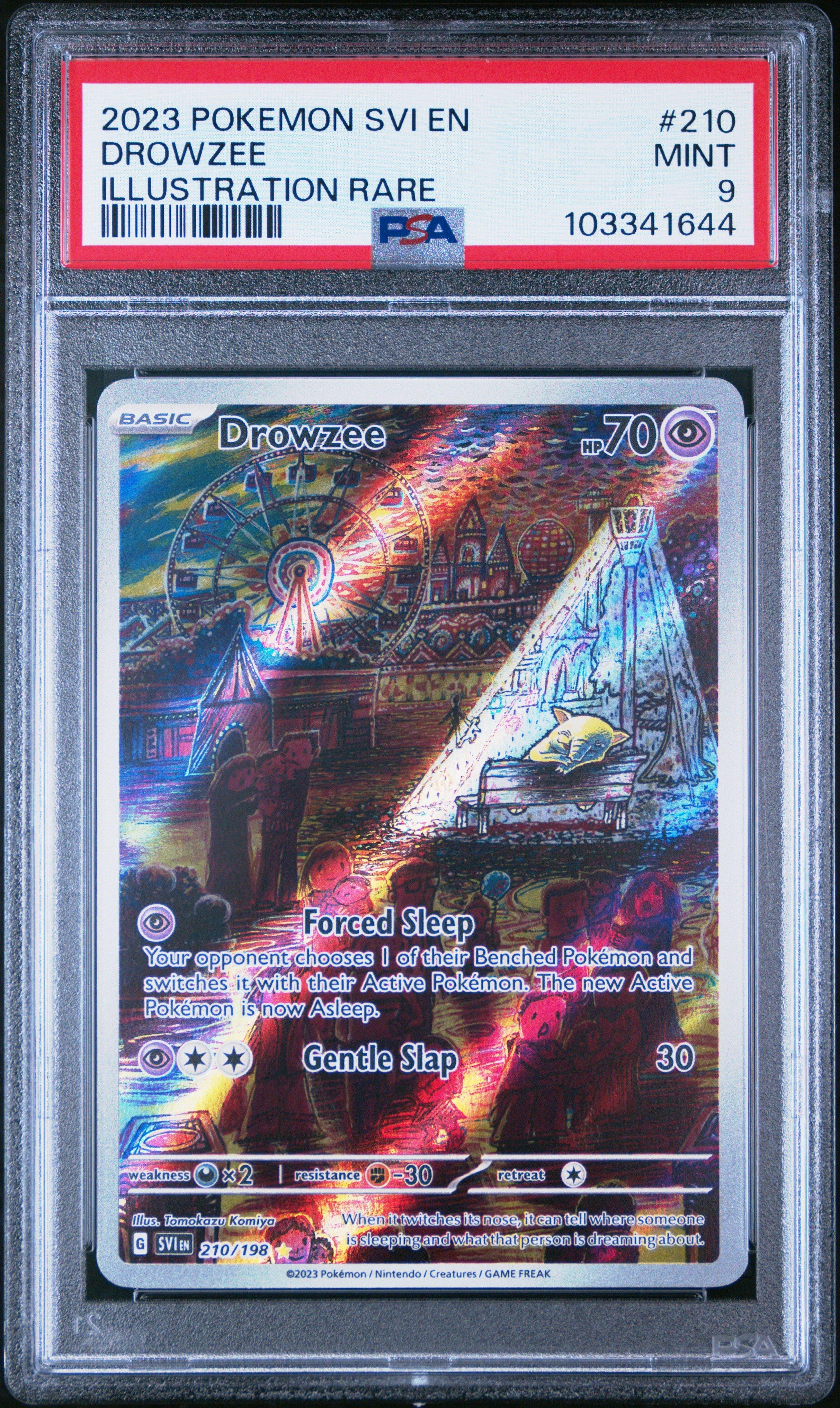2023 Pokemon Svi En-scarlet & Violet 210 Drowzee Illustration Rare PSA