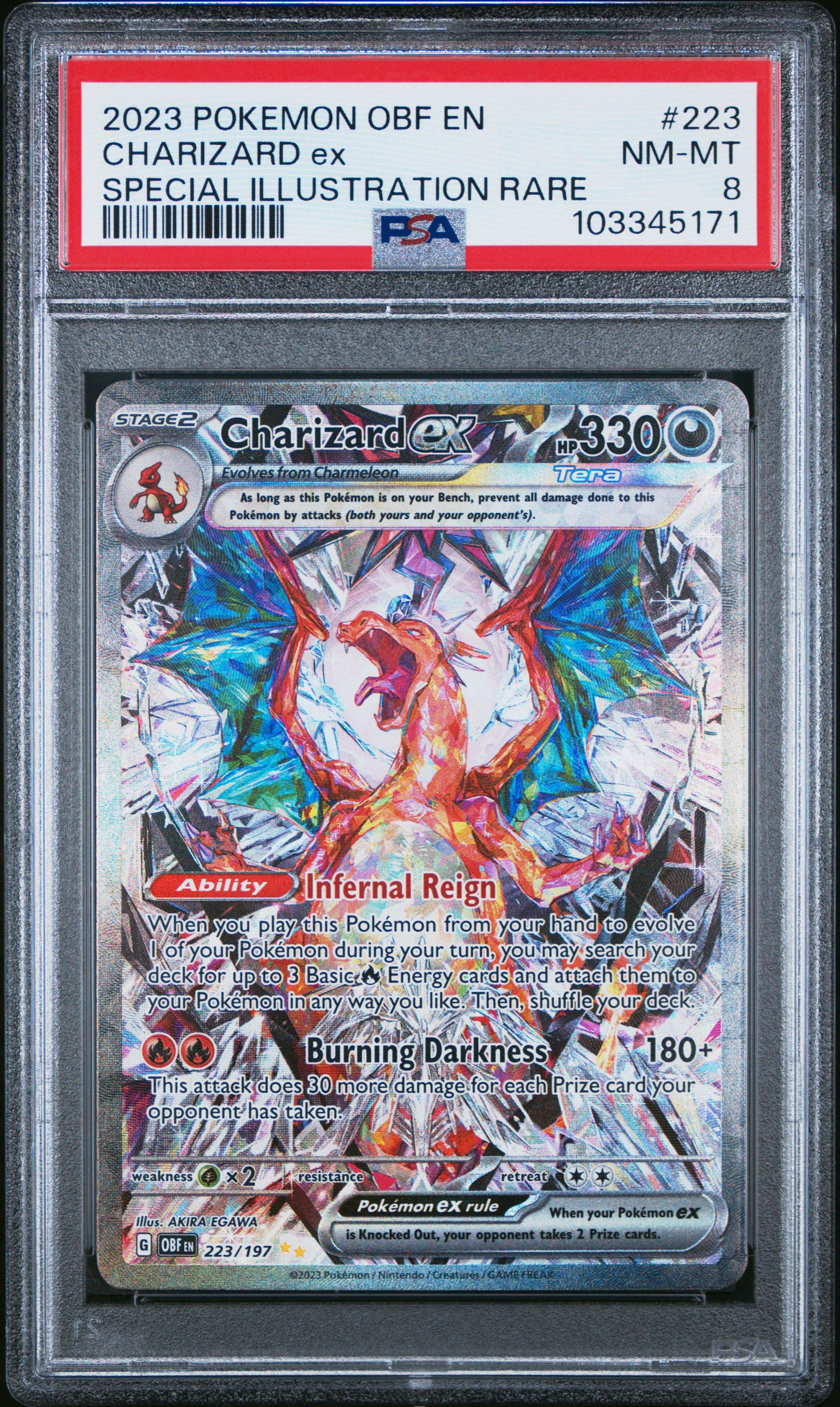 2023 Pokemon Obf En-obsidian Flames 223 Charizard Ex Special Illustration Rare PSA