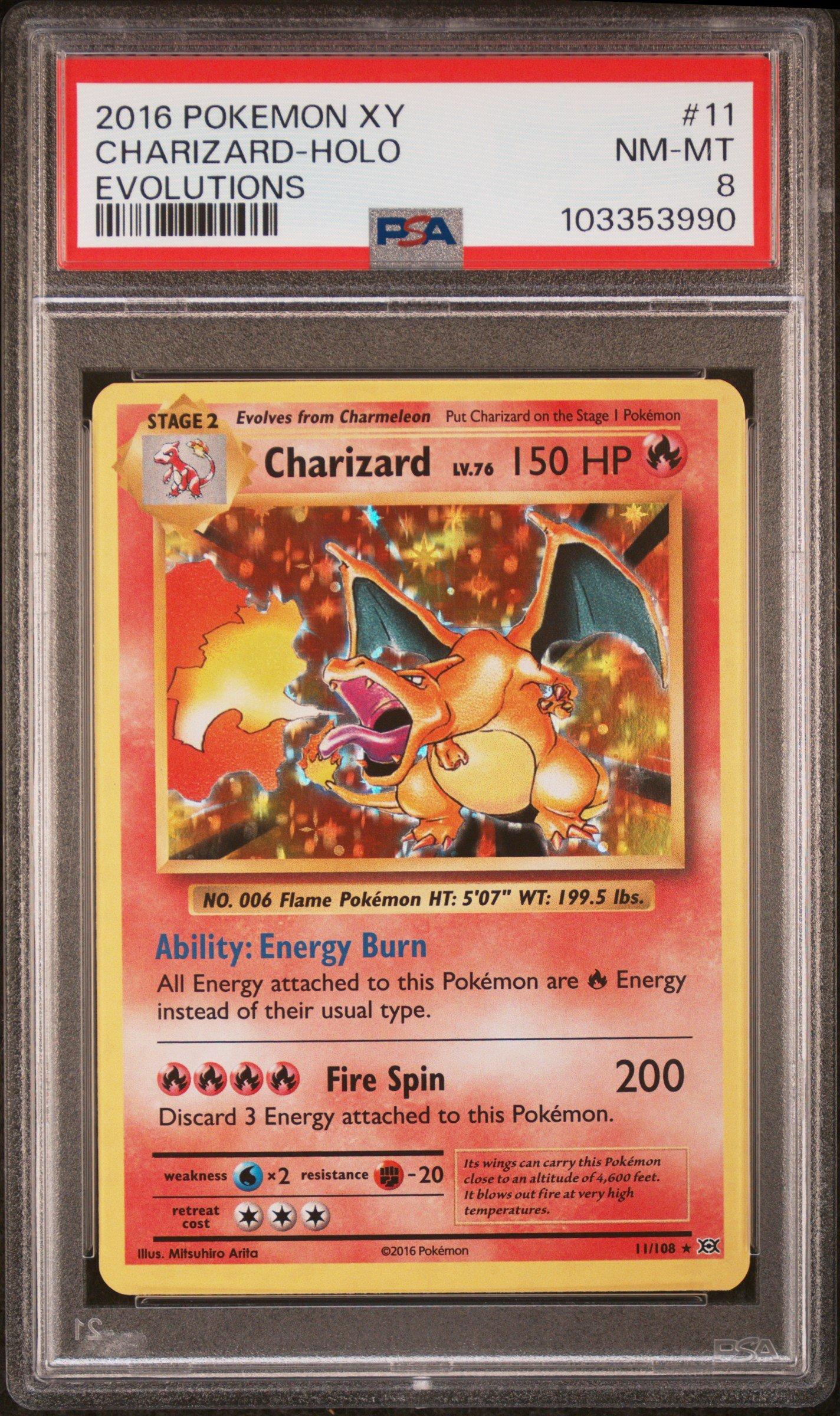 2016 Pokemon Xy Evolutions 11 Charizard-holo PSA