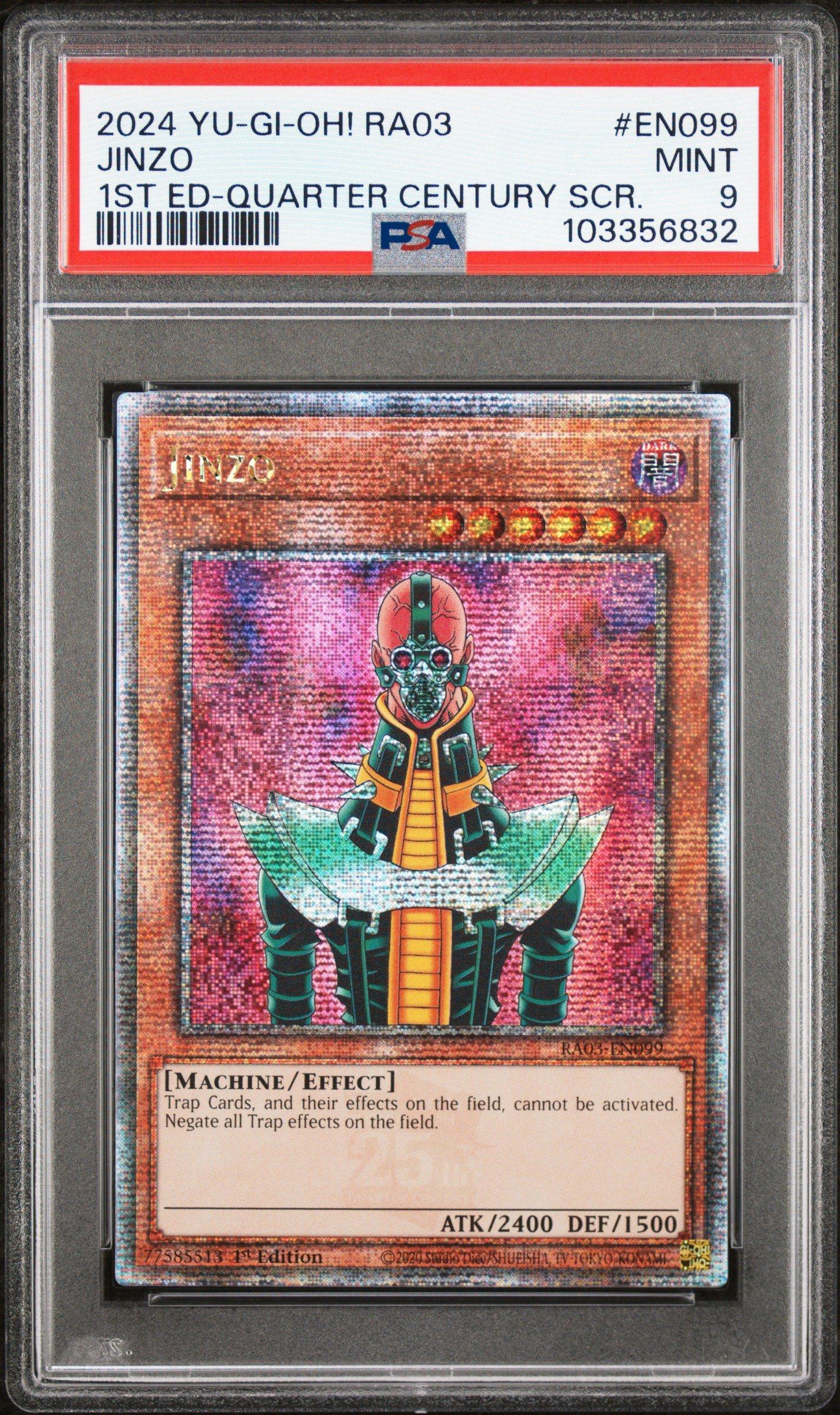 2024 Yu-gi-oh! Ra03-quarter Century Bonanza En099 Jinzo 1st Edition-quarter Century Secret Rare PSA 9