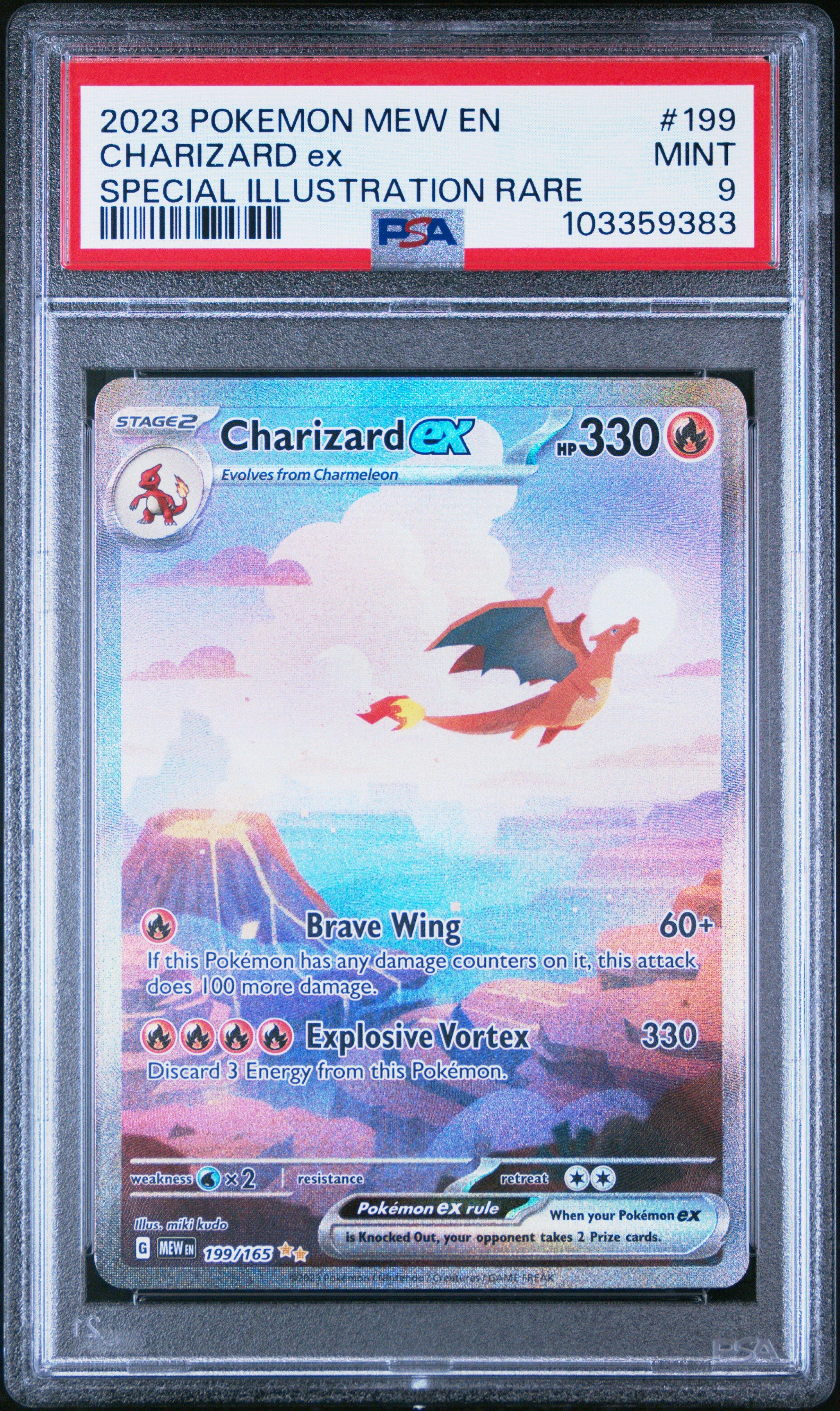 2023 Pokemon Mew En-151 199 Charizard Ex Special Illustration Rare PSA