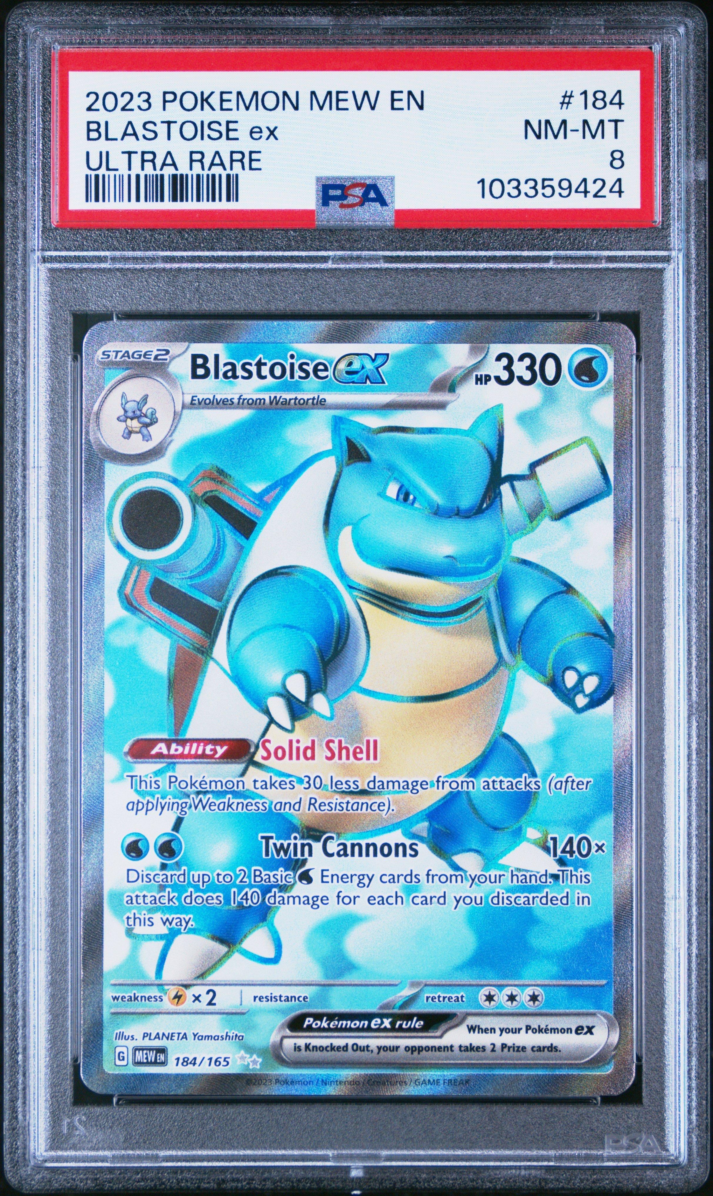 2023 Pokemon Mew En-151 184 Blastoise Ex Ultra Rare PSA