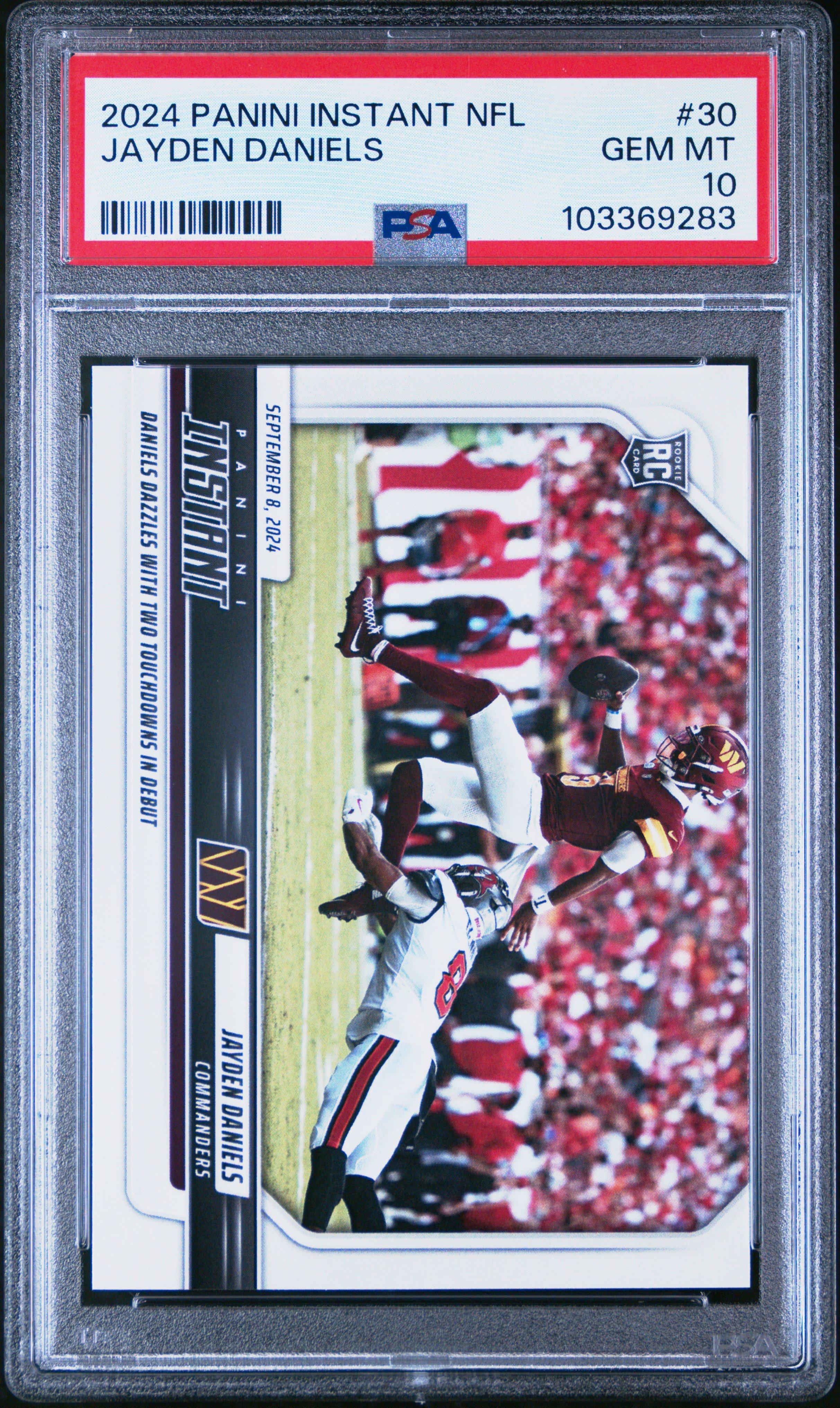 2024 Panini Instant Nfl 30 Jayden Daniels PSA 10