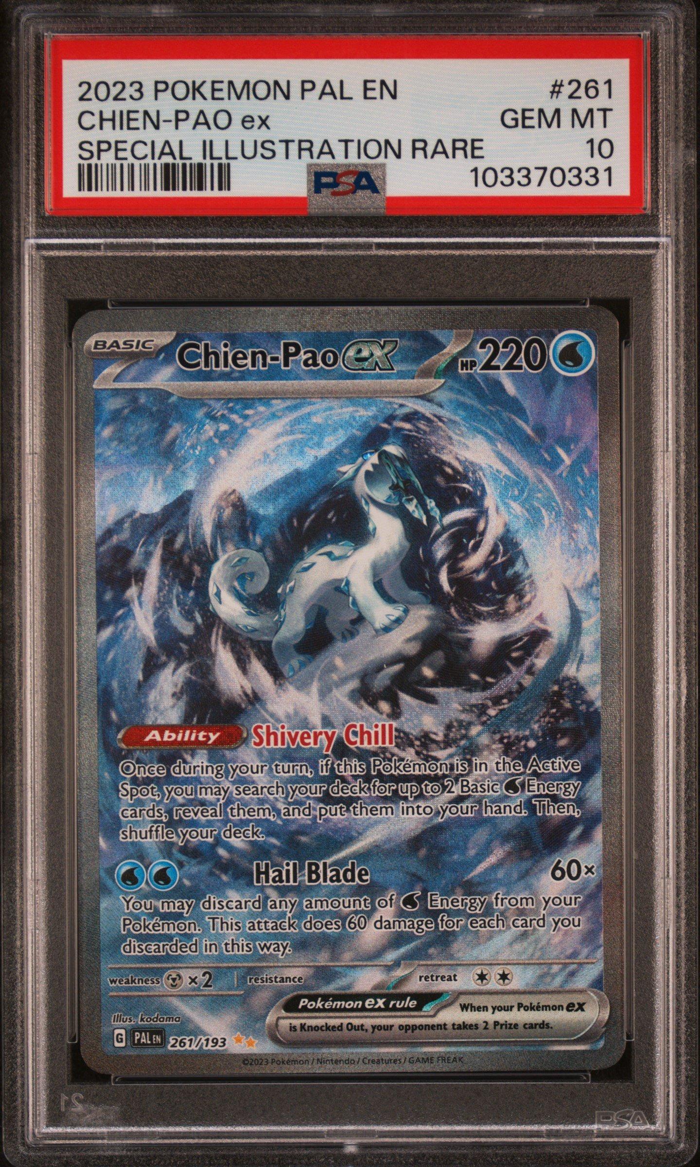 2023 Pokemon Pal En-paldea Evolved 261 Chien-pao Ex Special Illustration Rare PSA