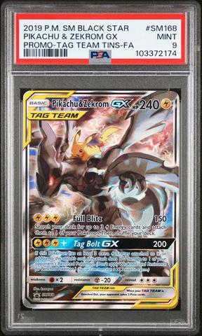 2019 Pokemon Sm Black Star Promo Sm168 Full Art/pikachu & Zekrom