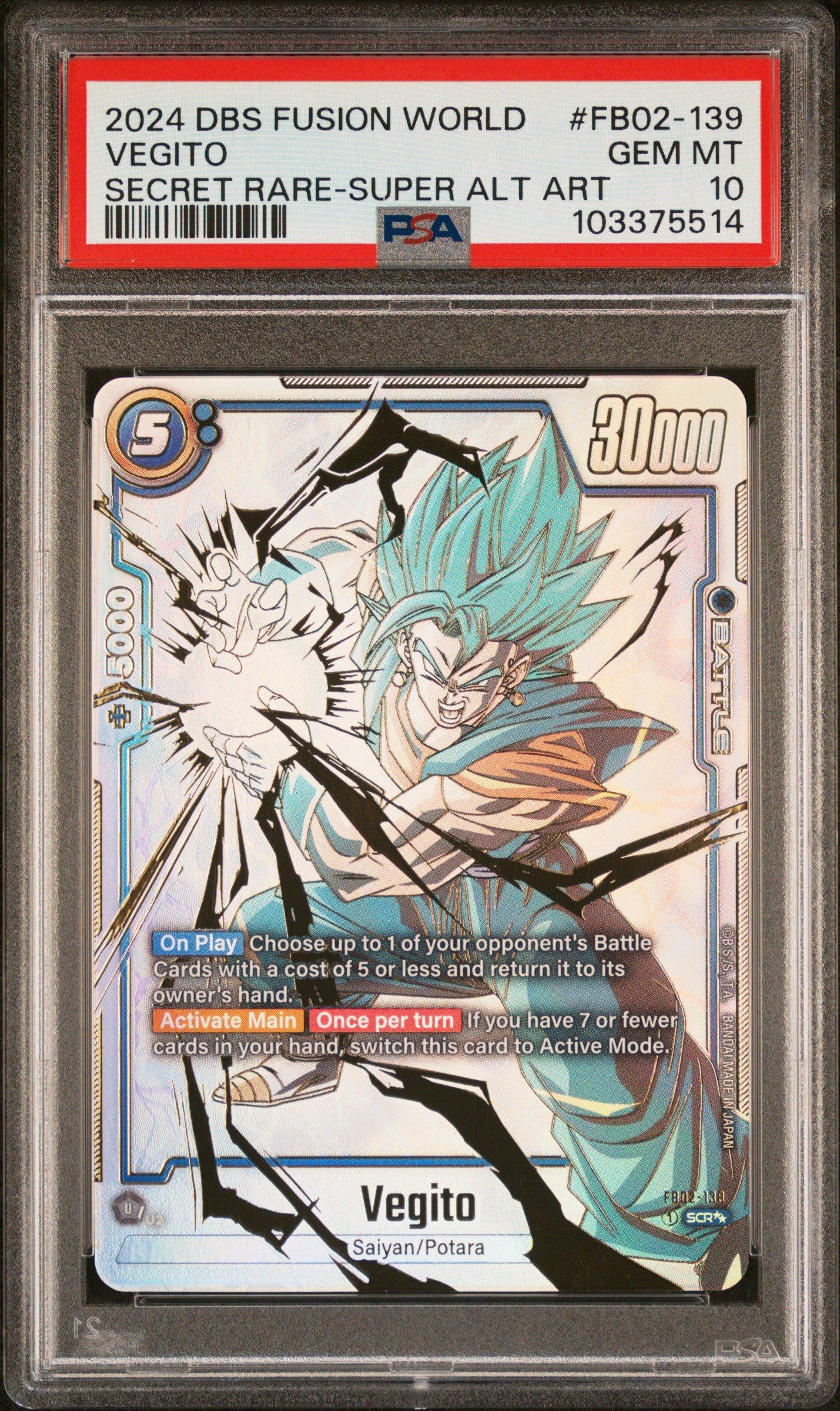 dragon ball super card game vegito blue HEROES UGM4-SEC Mint  japanmaster Vegito (SSGSS) as a new playable character SSB Kaio-Ken Vegito, Blue Potara-Fusion