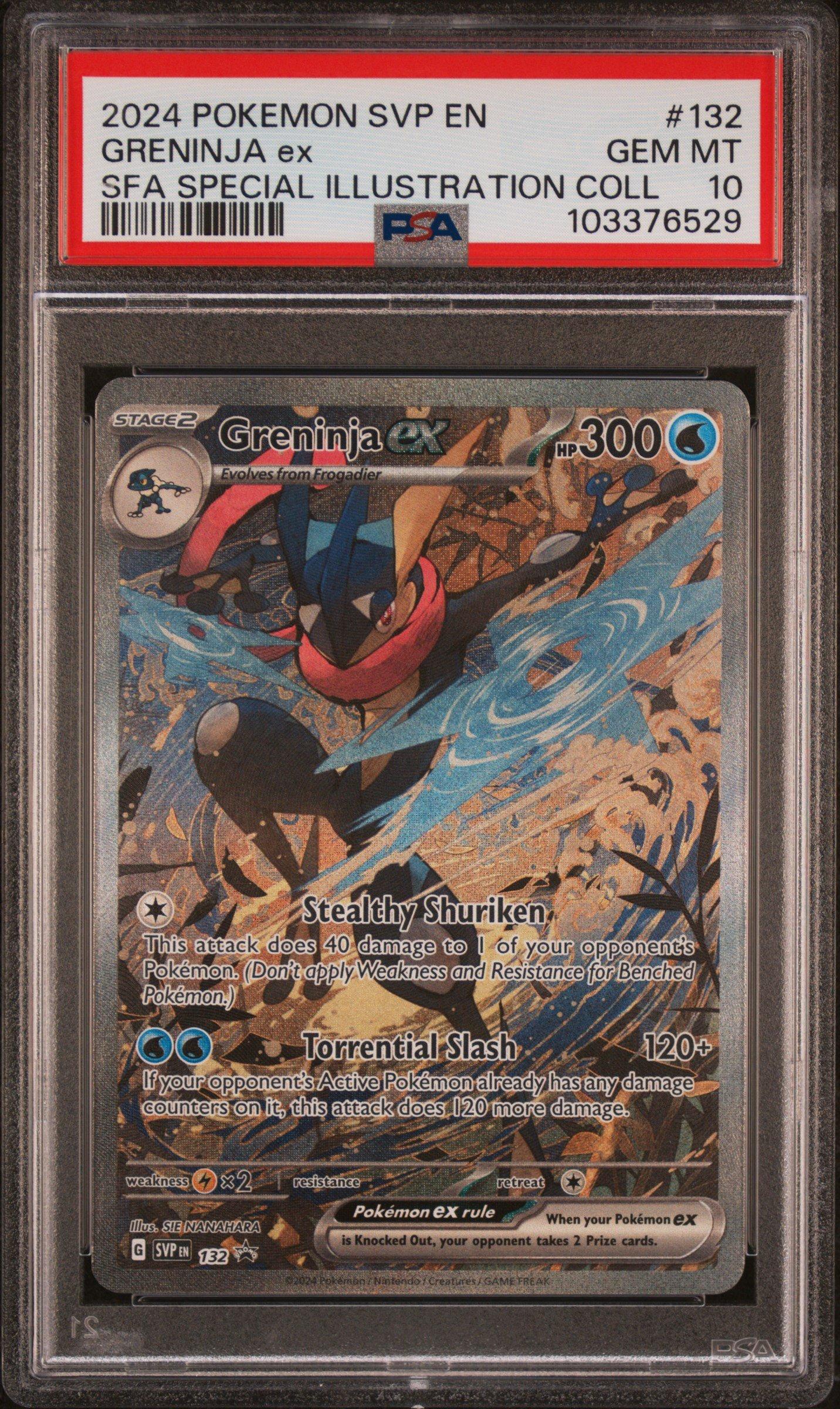 2024 Pokemon Svp En-sv Black Star Promo 132 Greninja Ex Shrouded Fable Special Illustration Collection PSA